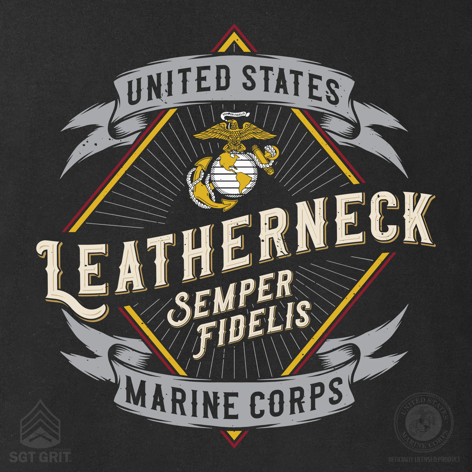 Marines Leatherneck Diamond Long Sleeve Shirt - Image 3