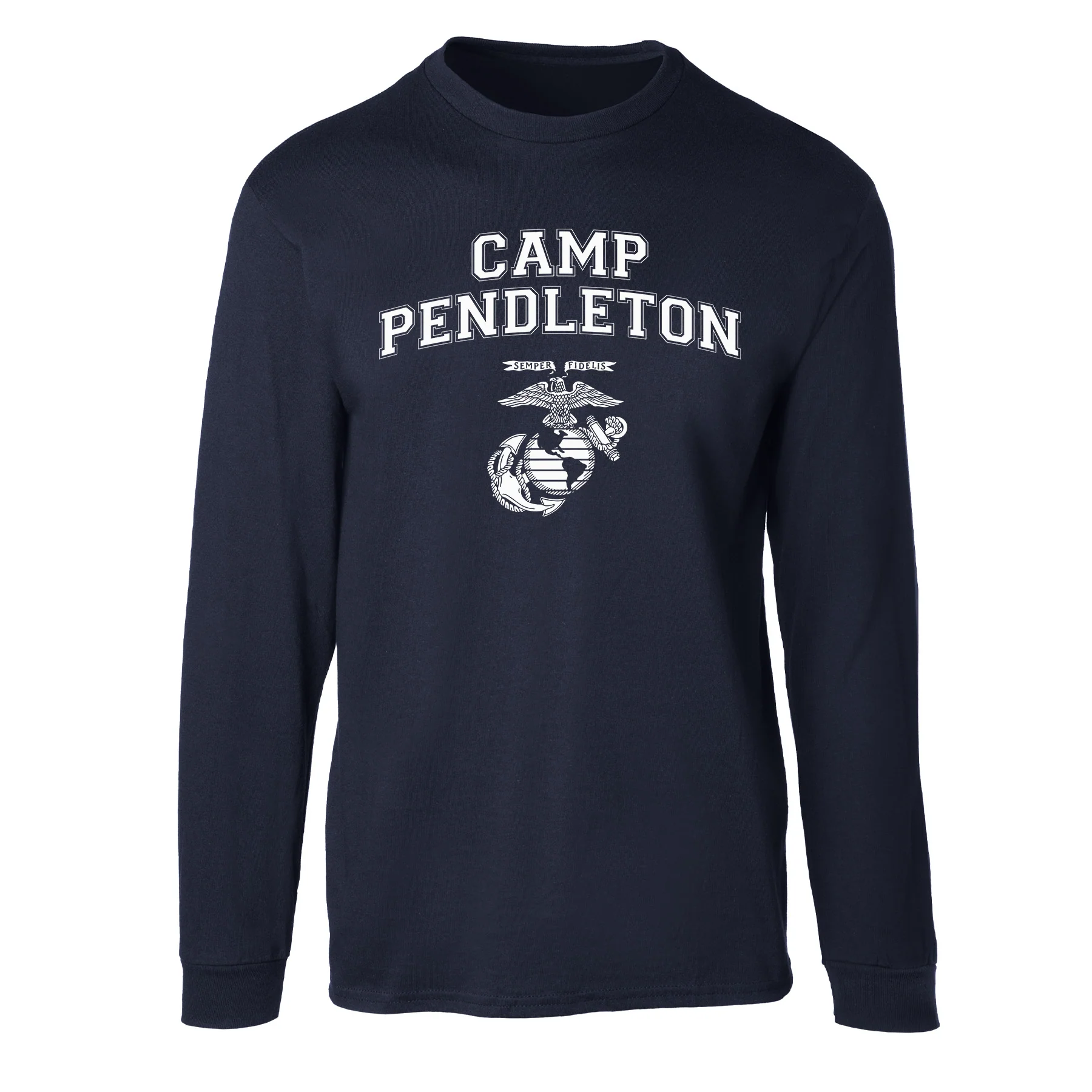 Marine Corps Base Collegiate EGA Long Sleeve T-Shirt - Image 3