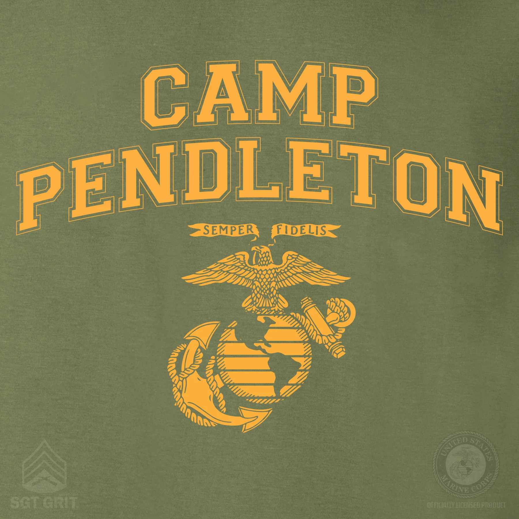 Marine Corps Base Collegiate EGA Long Sleeve T-Shirt - Image 51