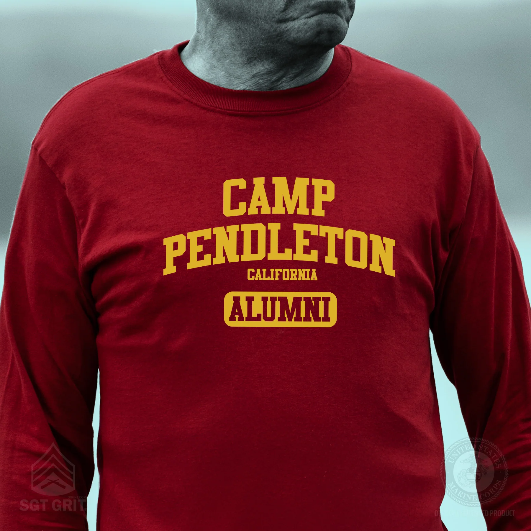 Marine Corps Camp Collegiate Alumni Long Sleeve T-Shirt - Image 9