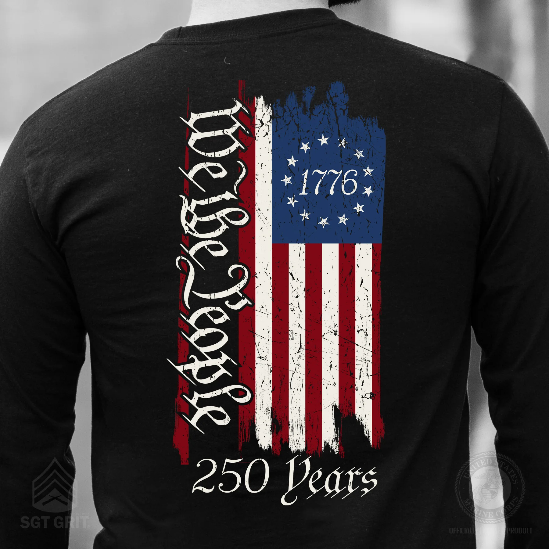 250 Years We The People Flag Long Sleeve T-Shirt - Image 2