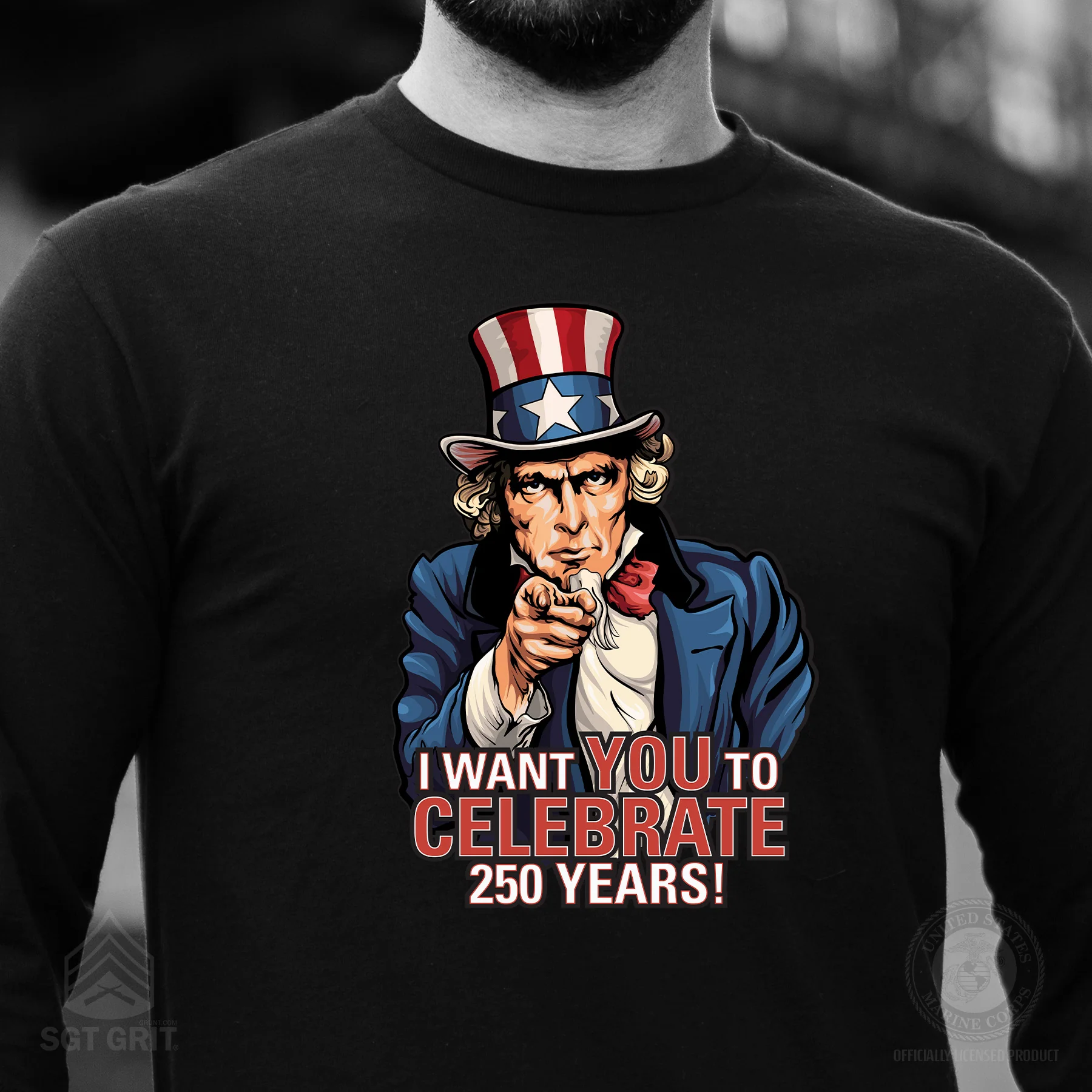 I Want You to Celebrate 250 Years Long Sleeve T-Shirt - Image 4