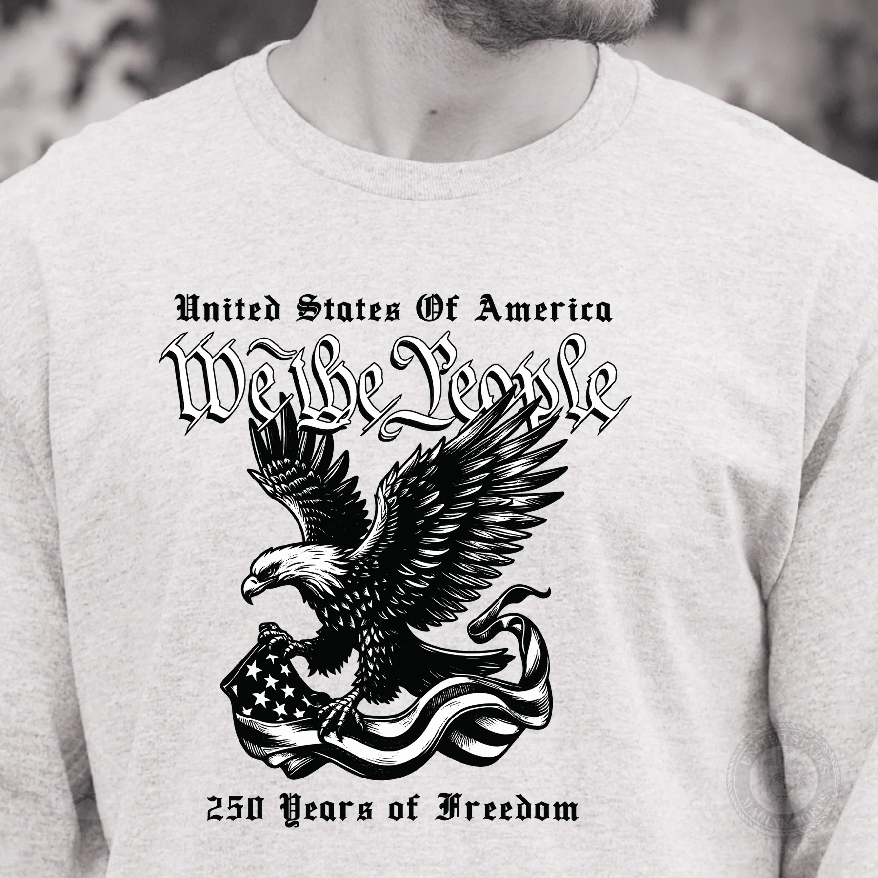 We The People 250 Years Eagle Long Sleeve T-Shirt - Image 2
