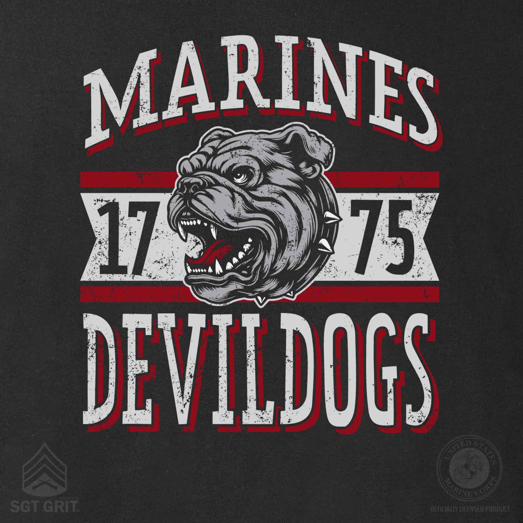 Marine Corps Devil Dogs Long Sleeve T-Shirt - Image 3
