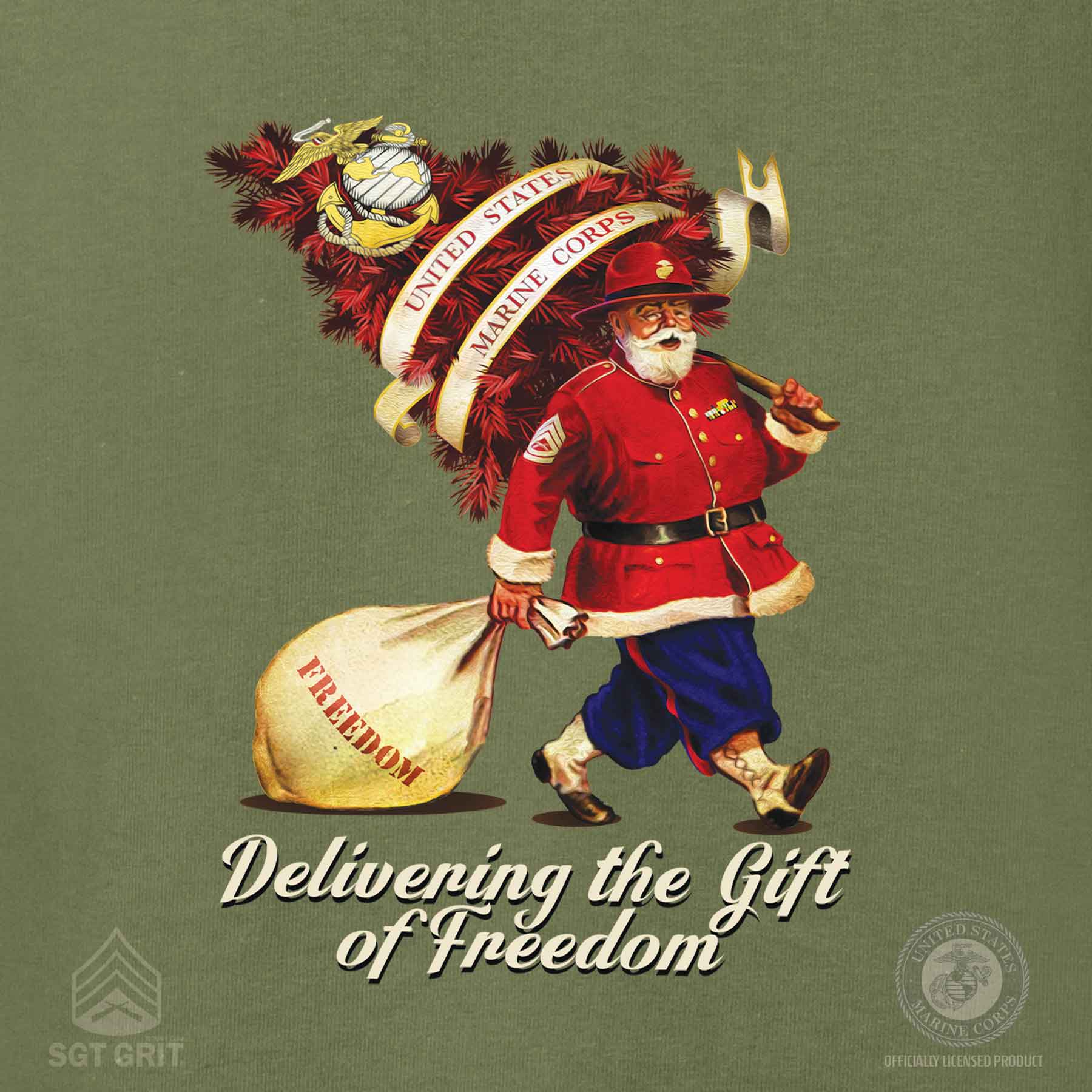 USMC Santa's Gift of Freedom Long Sleeve - Image 2