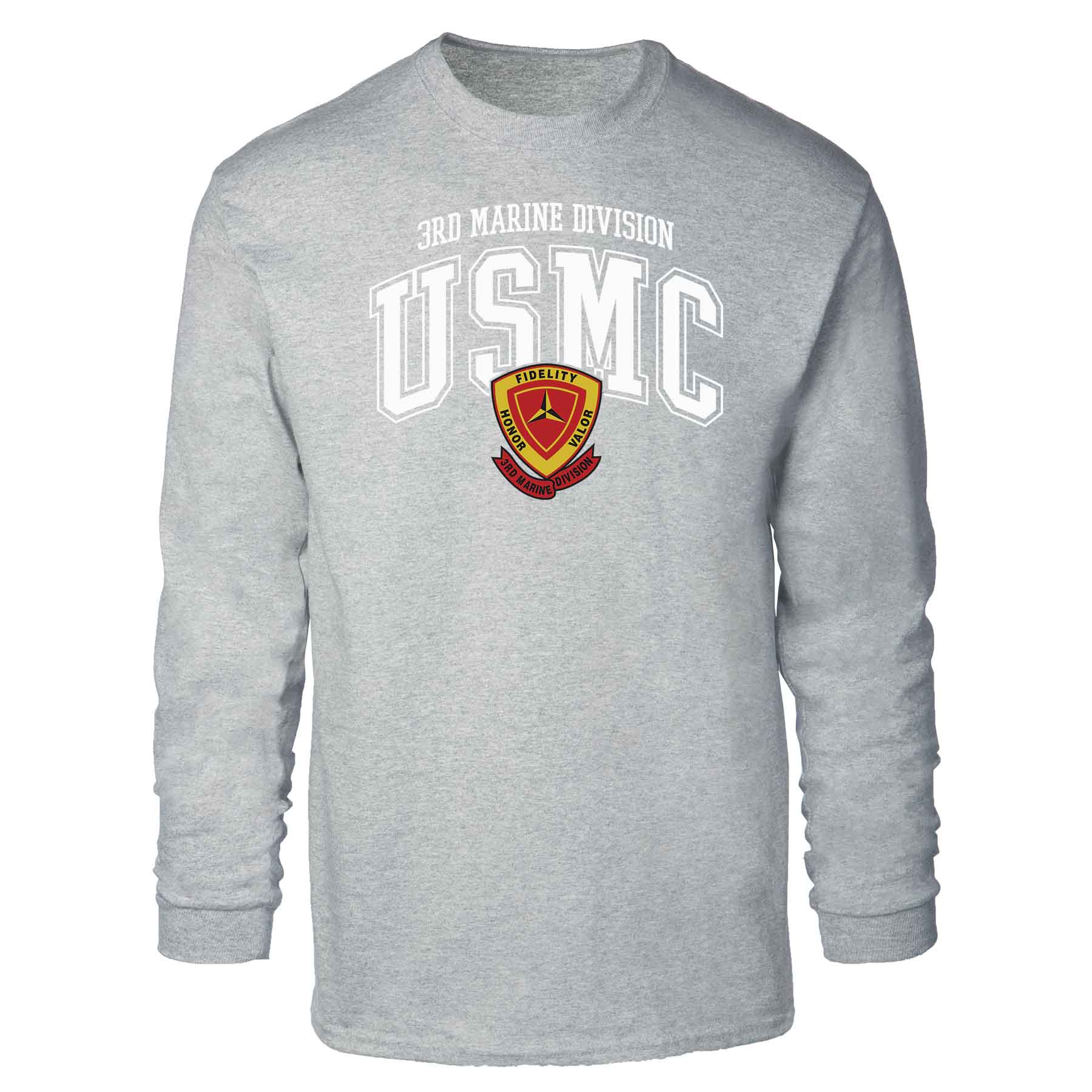 3rd Marine Division Arched Long Sleeve T-shirt - Image 2