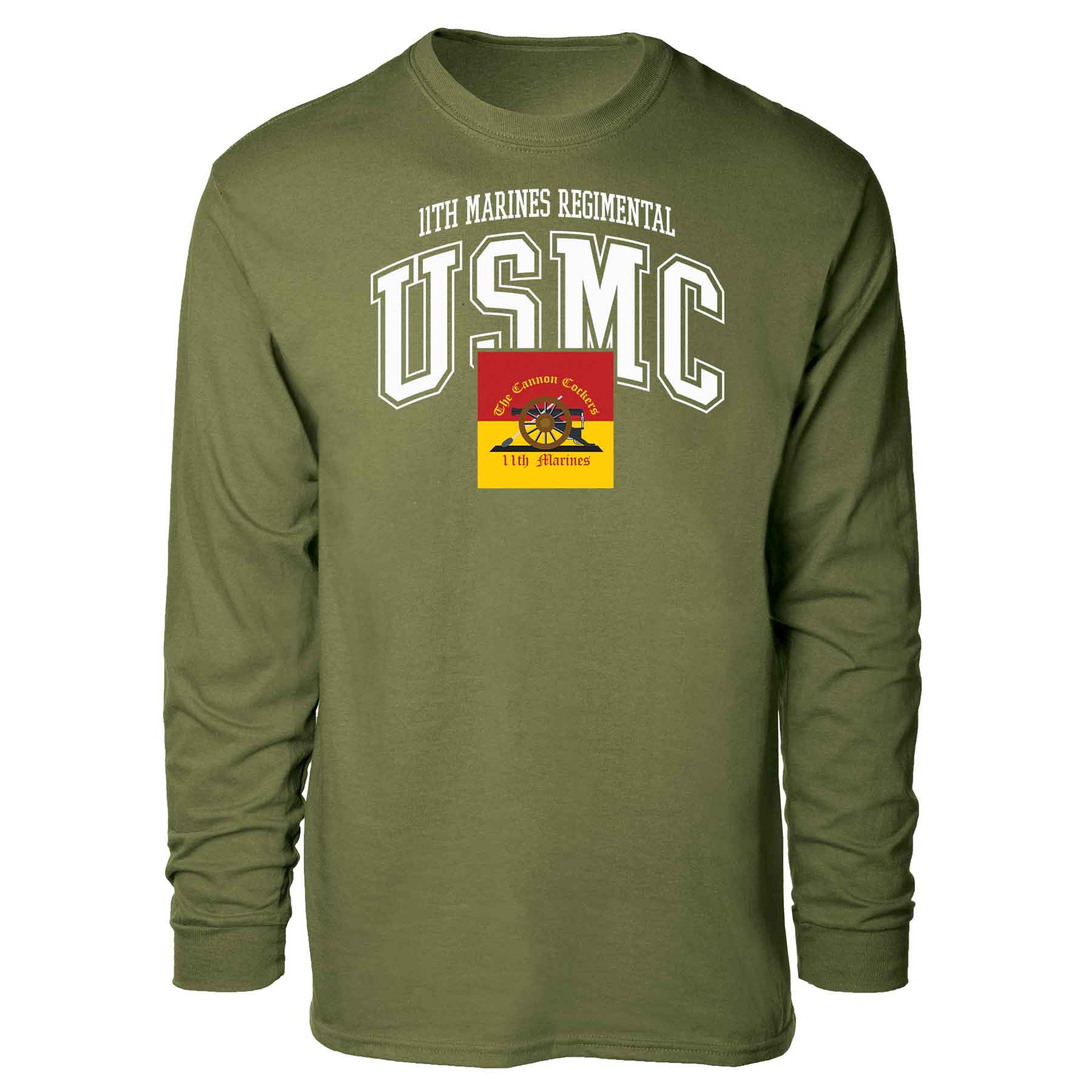 11th Marines Regimental Arched Long Sleeve T-shirt - Image 4
