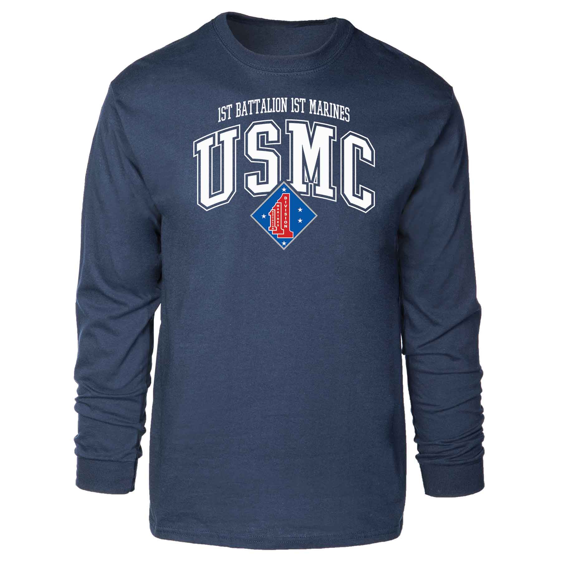1st Battalion 1st Marines Arched Long Sleeve T-shirt - Image 3