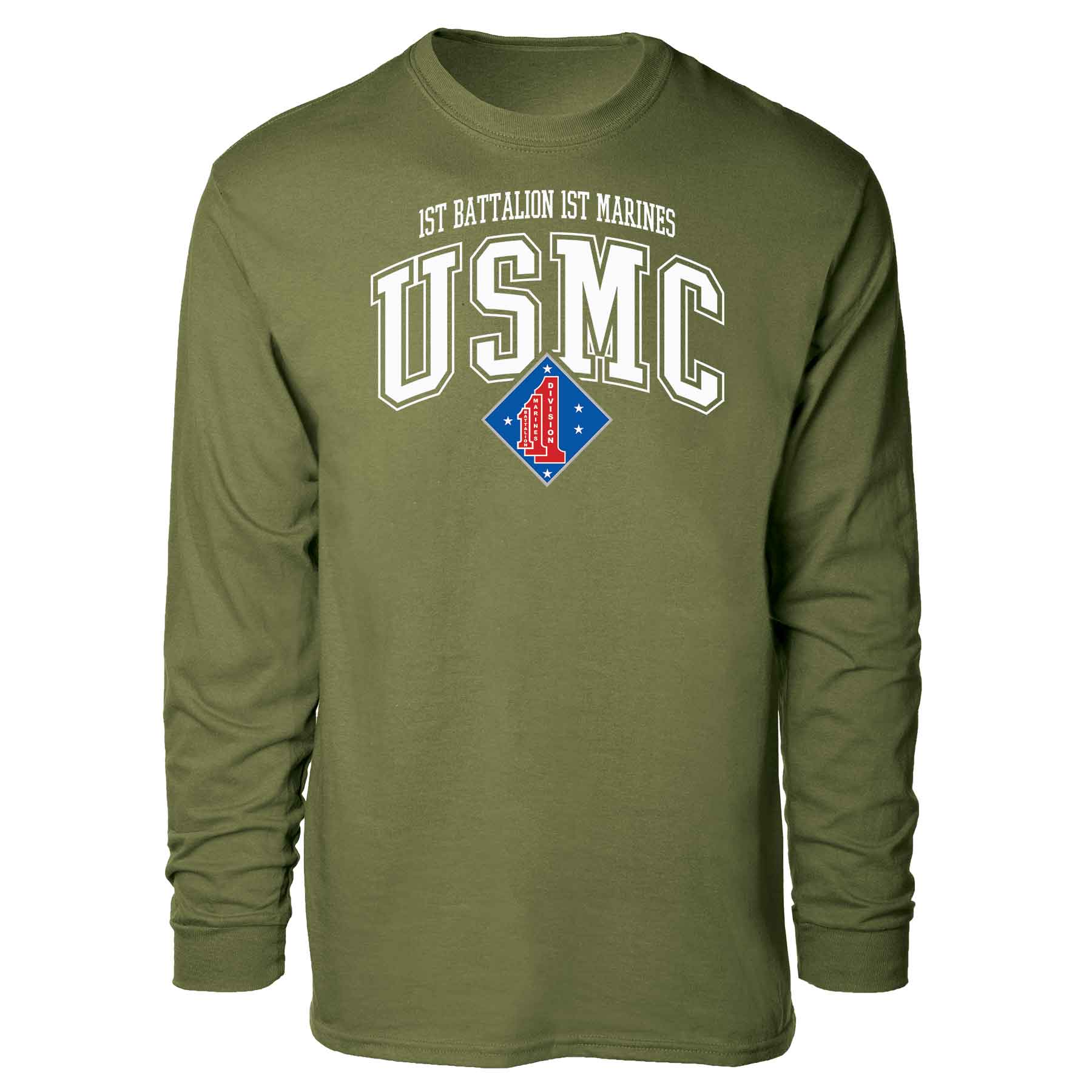 1st Battalion 1st Marines Arched Long Sleeve T-shirt - Image 4