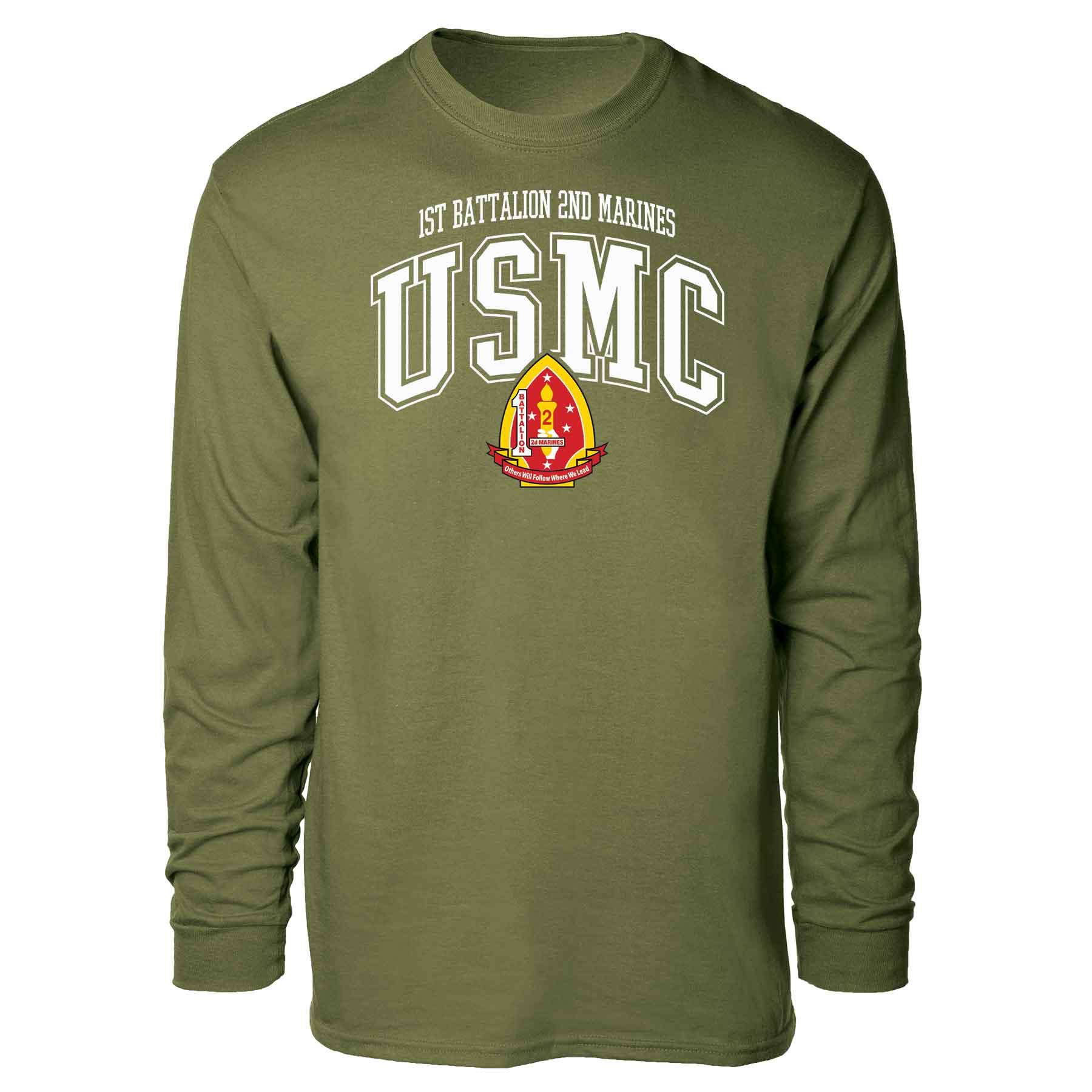 1st Battalion 2nd Marines Arched Long Sleeve T-shirt - Image 4