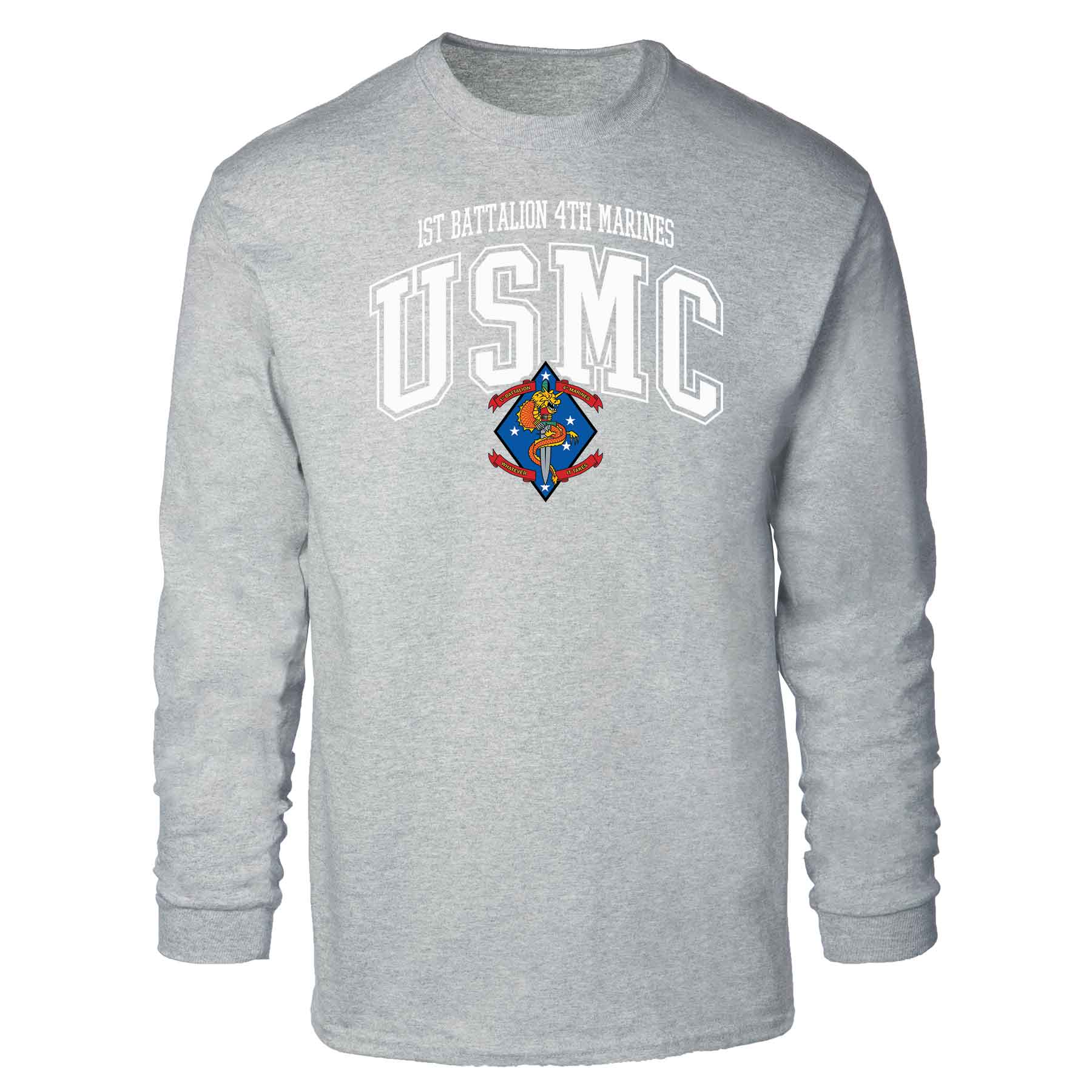 1st Battalion 4th Marines Arched Long Sleeve T-shirt - Image 2