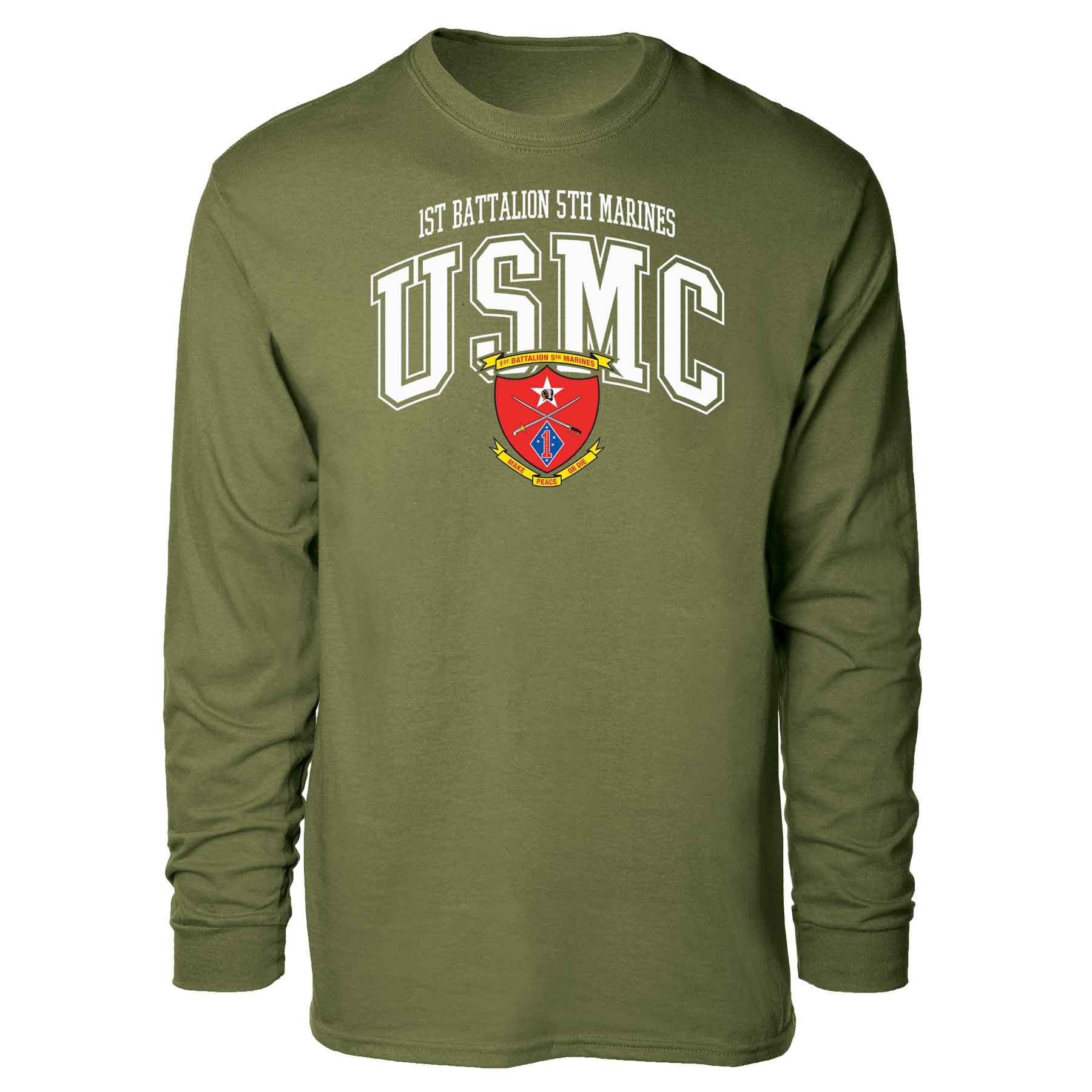 1st Battalion 5th Marines Arched Long Sleeve T-shirt - Image 4