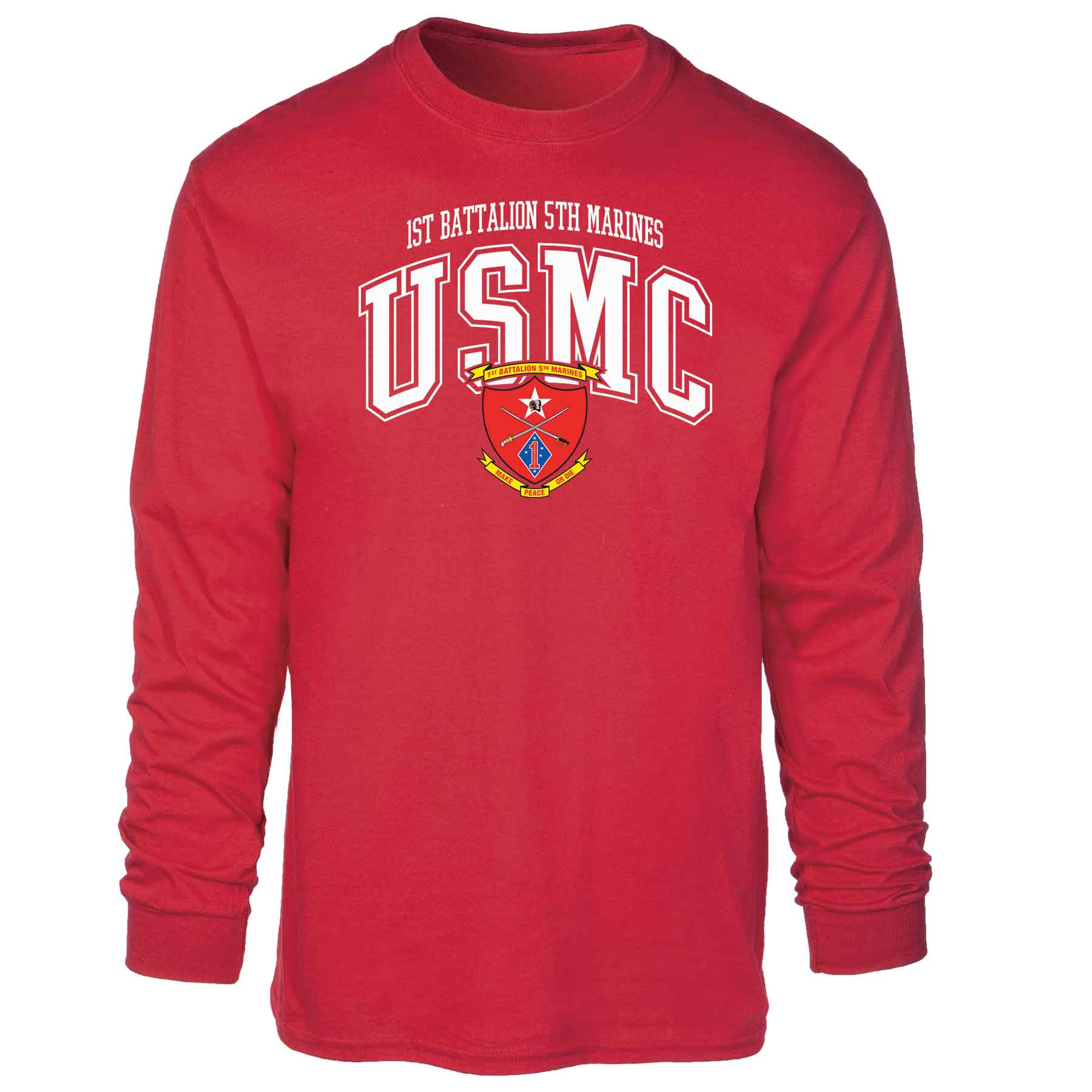 1st Battalion 5th Marines Arched Long Sleeve T-shirt - Image 5