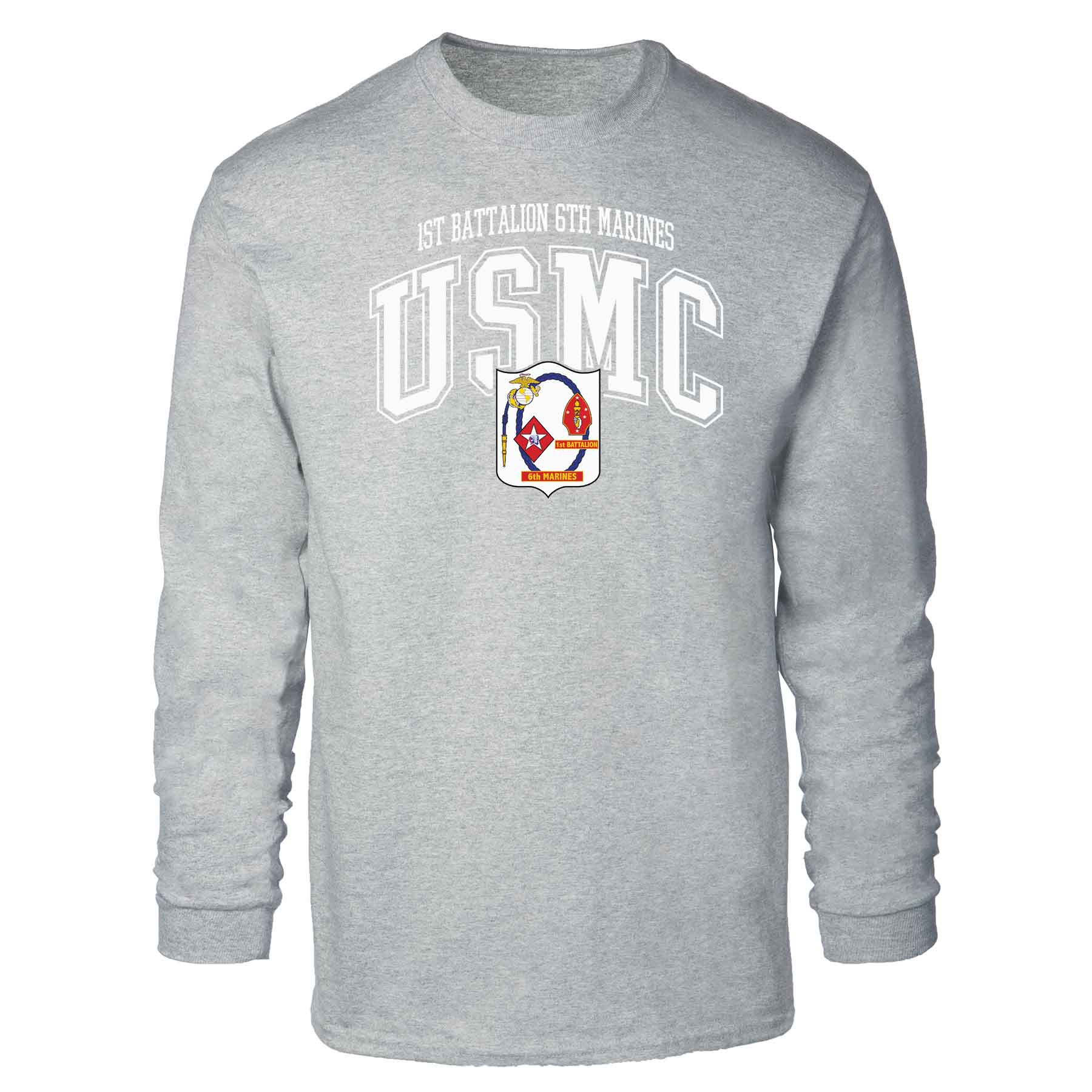 1st Battalion 6th Marines Arched Long Sleeve T-shirt - Image 2