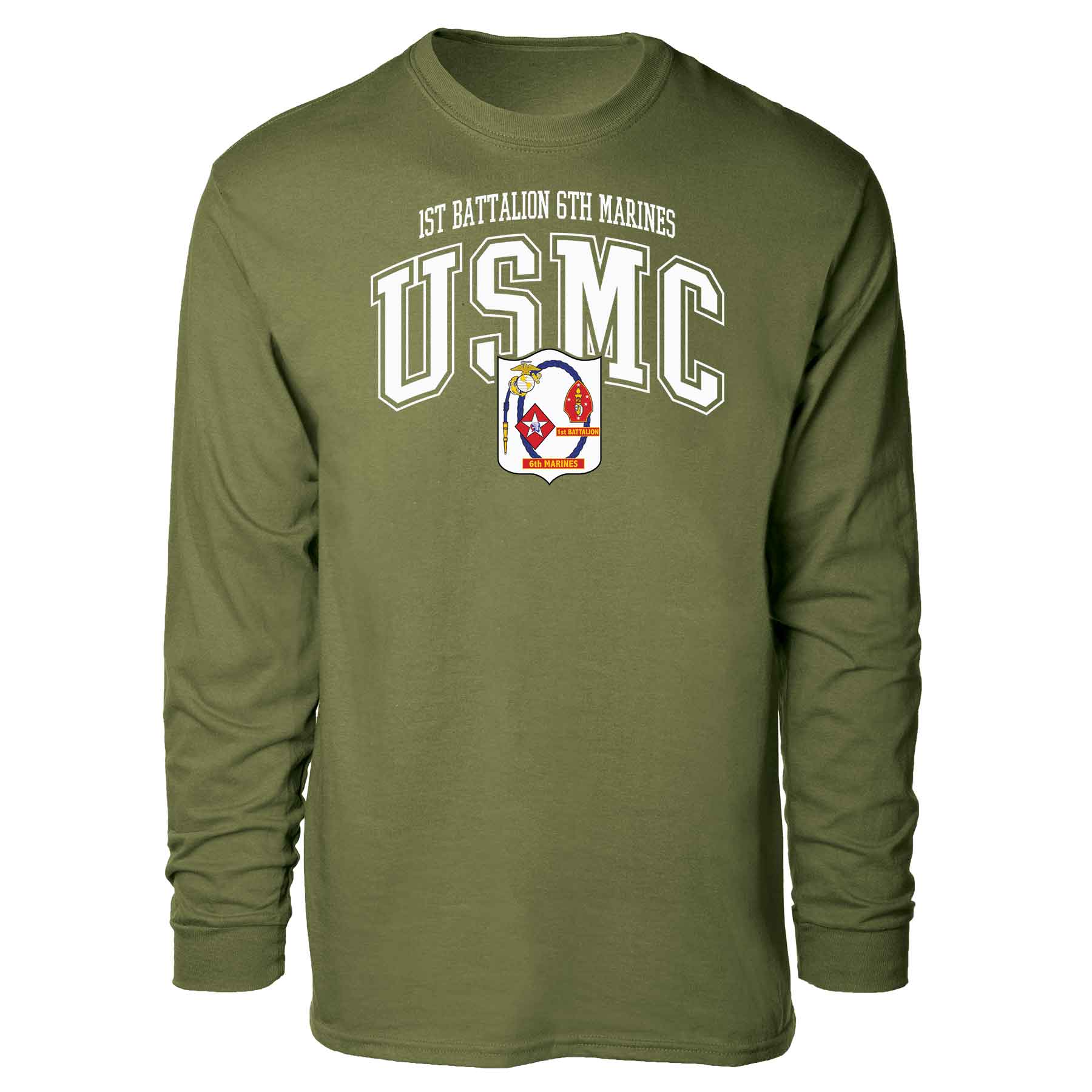 1st Battalion 6th Marines Arched Long Sleeve T-shirt - Image 4