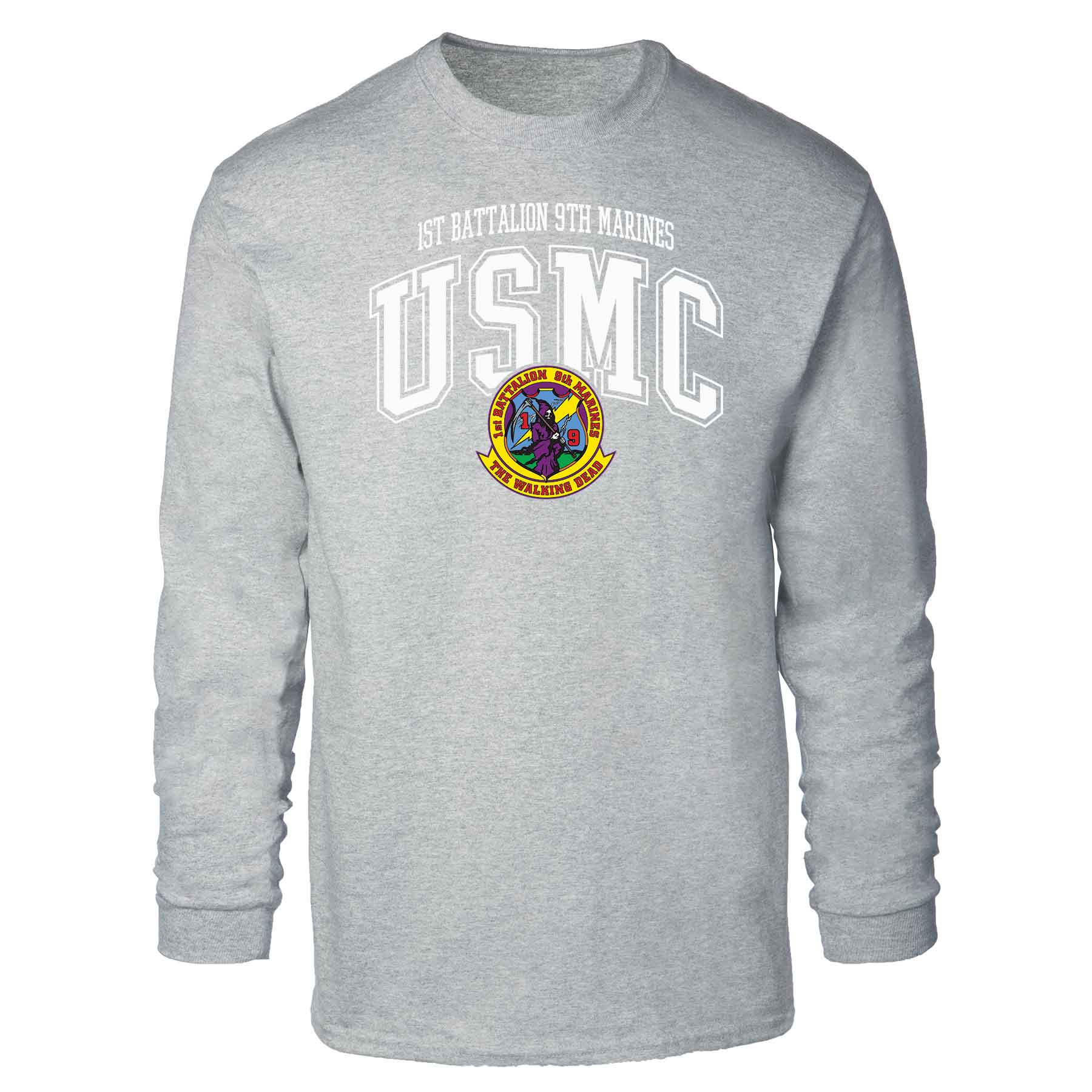 1st Battalion 9th Marines Arched Long Sleeve T-shirt - Image 2
