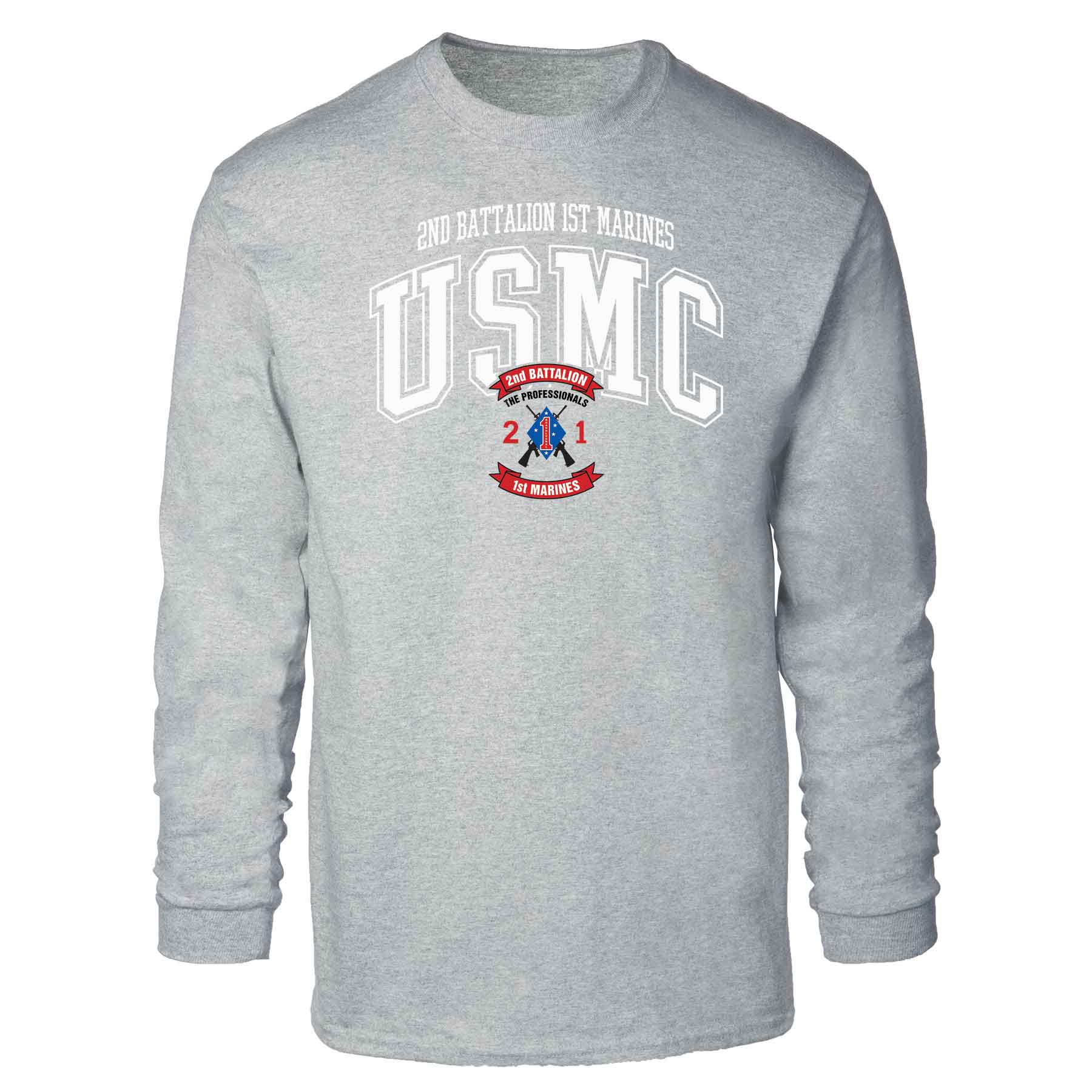 2nd Battalion 1st Marines Arched Long Sleeve T-shirt - Image 2