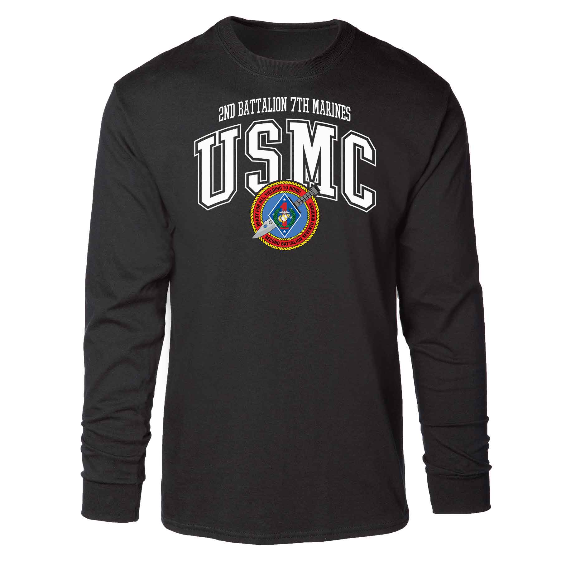 2nd Battalion 7th Marines Arched Long Sleeve T-shirt