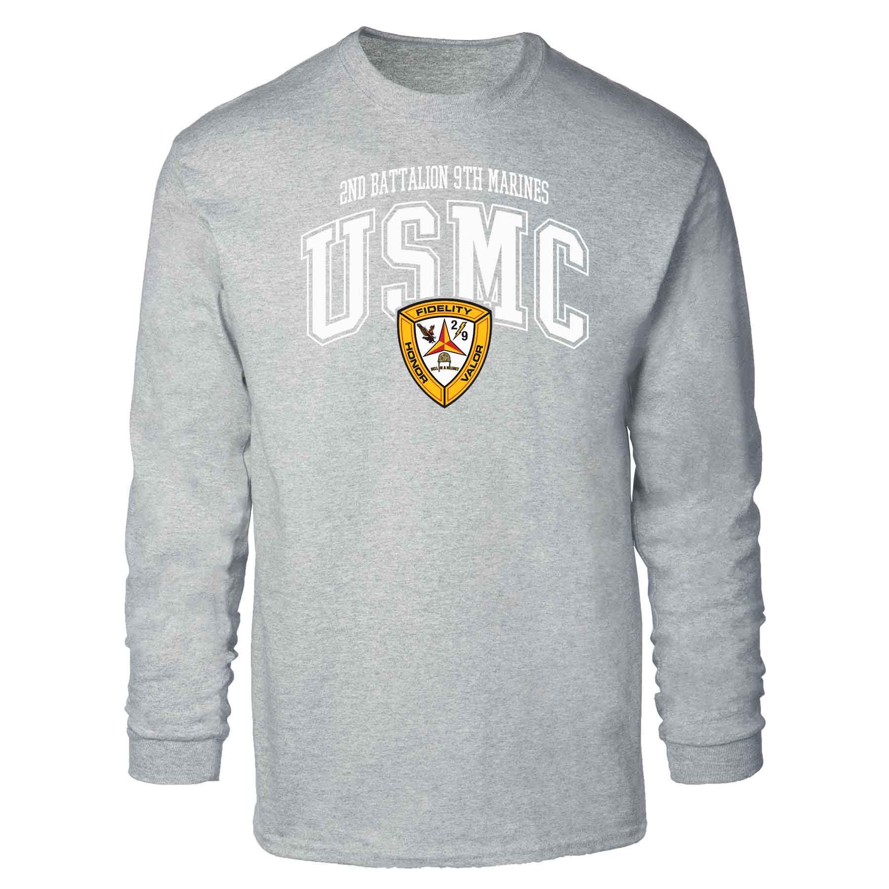 2nd Battalion 9th Marines Arched Long Sleeve T-shirt - Image 2