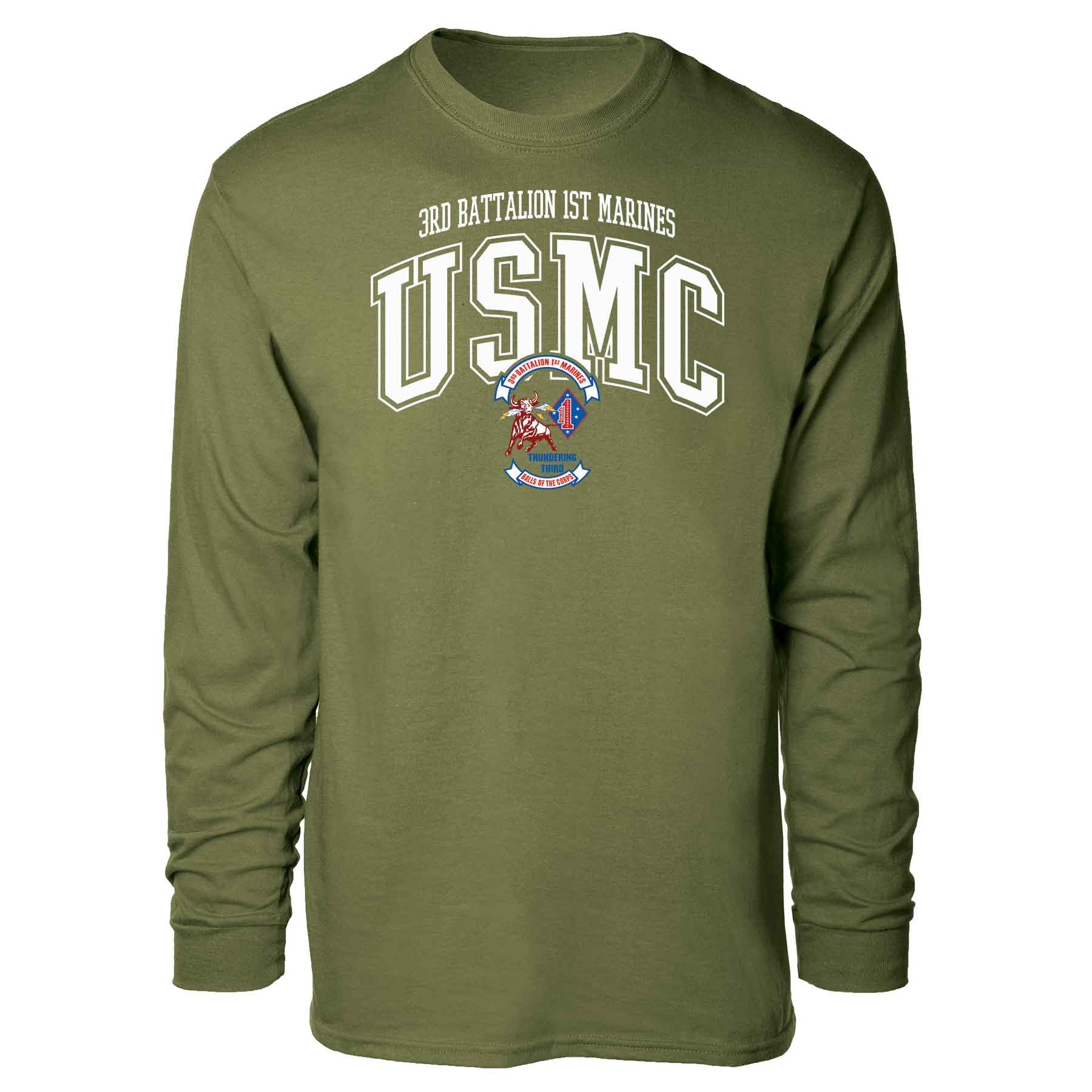 3rd Battalion 1st Marines Arched Long Sleeve T-shirt - Image 4