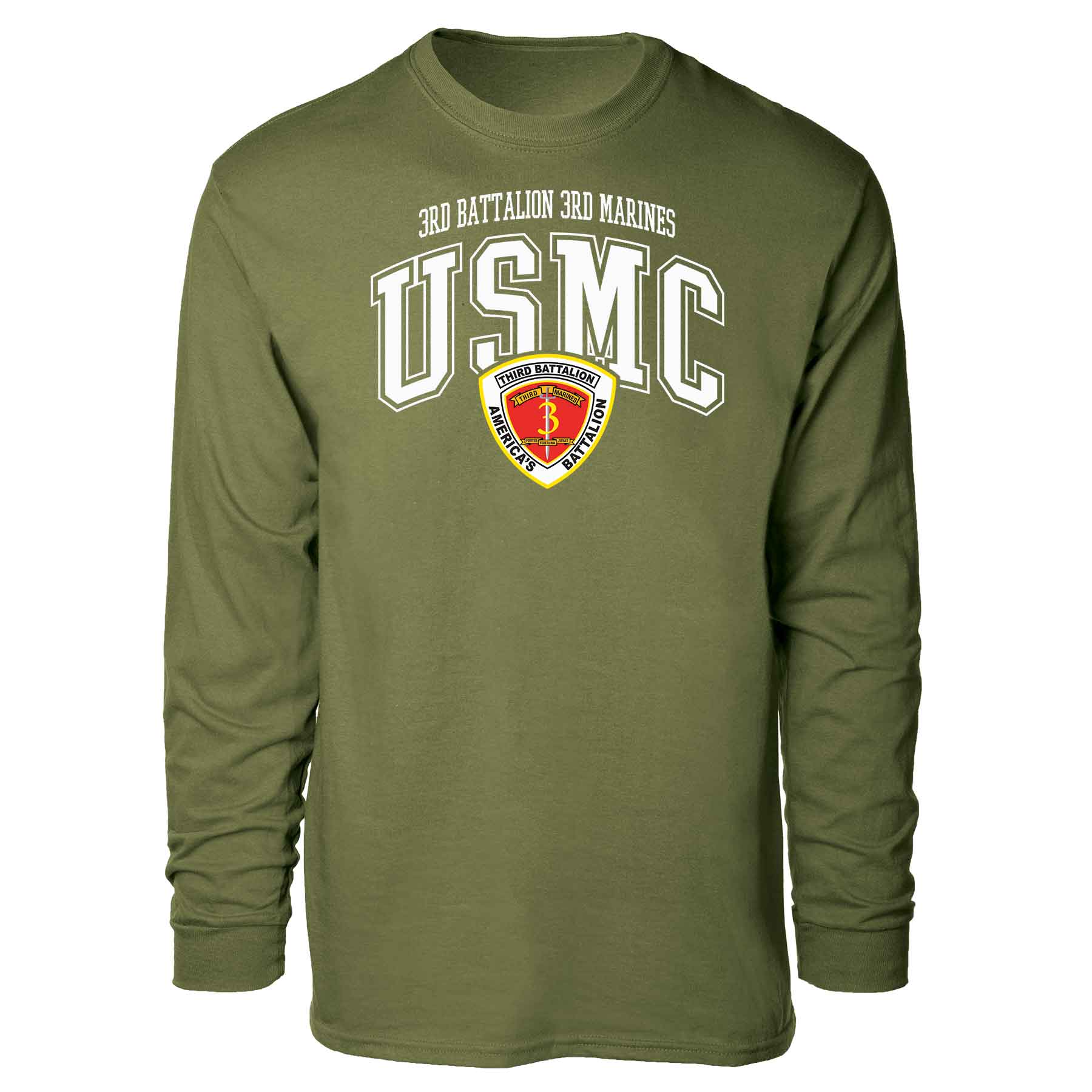 3rd Battalion 3rd Marines Arched Long Sleeve T-shirt - Image 4