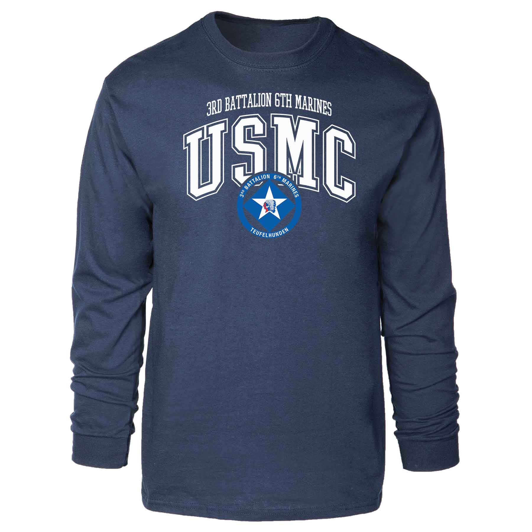 3rd Battalion 6th Marines Arched Long Sleeve T-shirt - Image 3