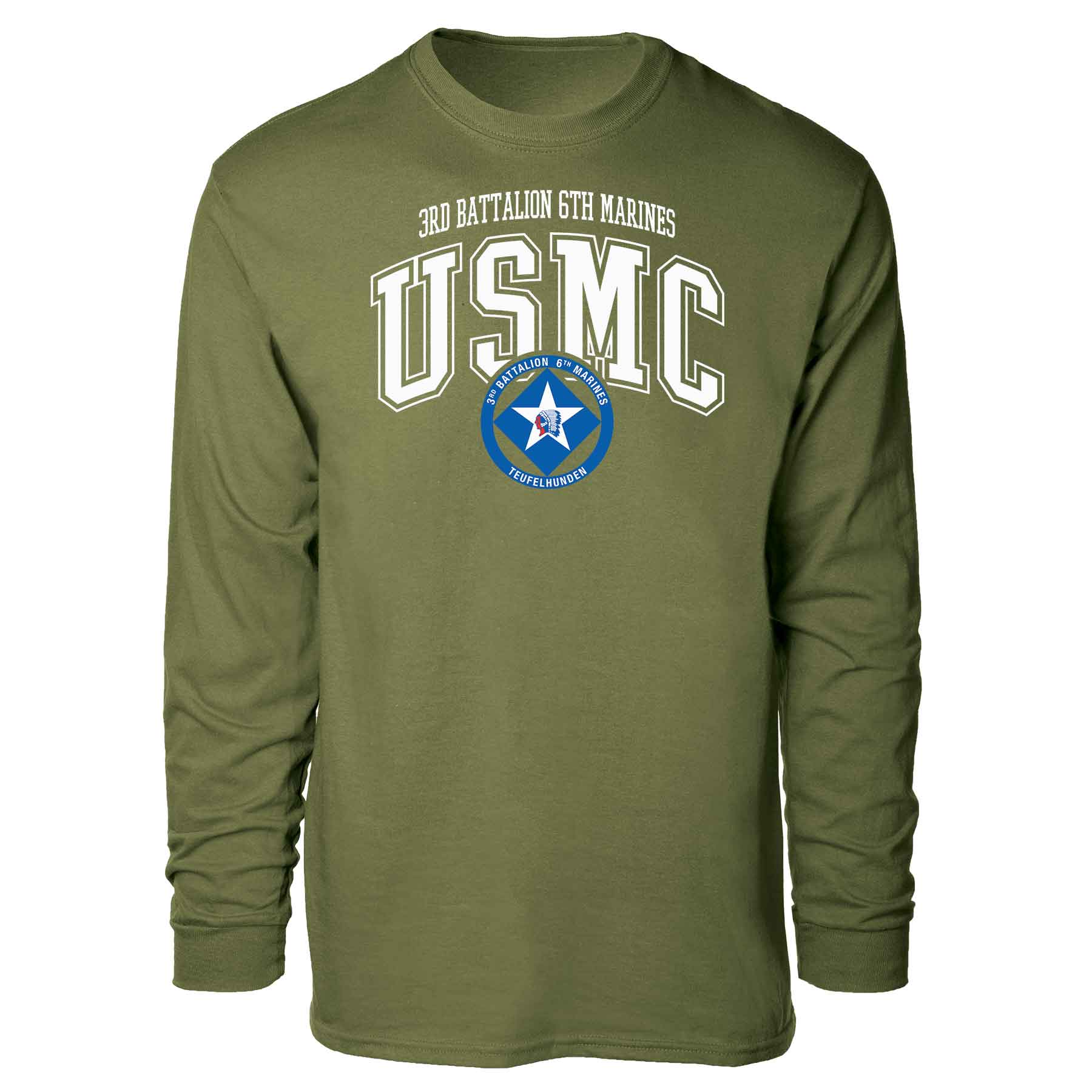 3rd Battalion 6th Marines Arched Long Sleeve T-shirt - Image 4