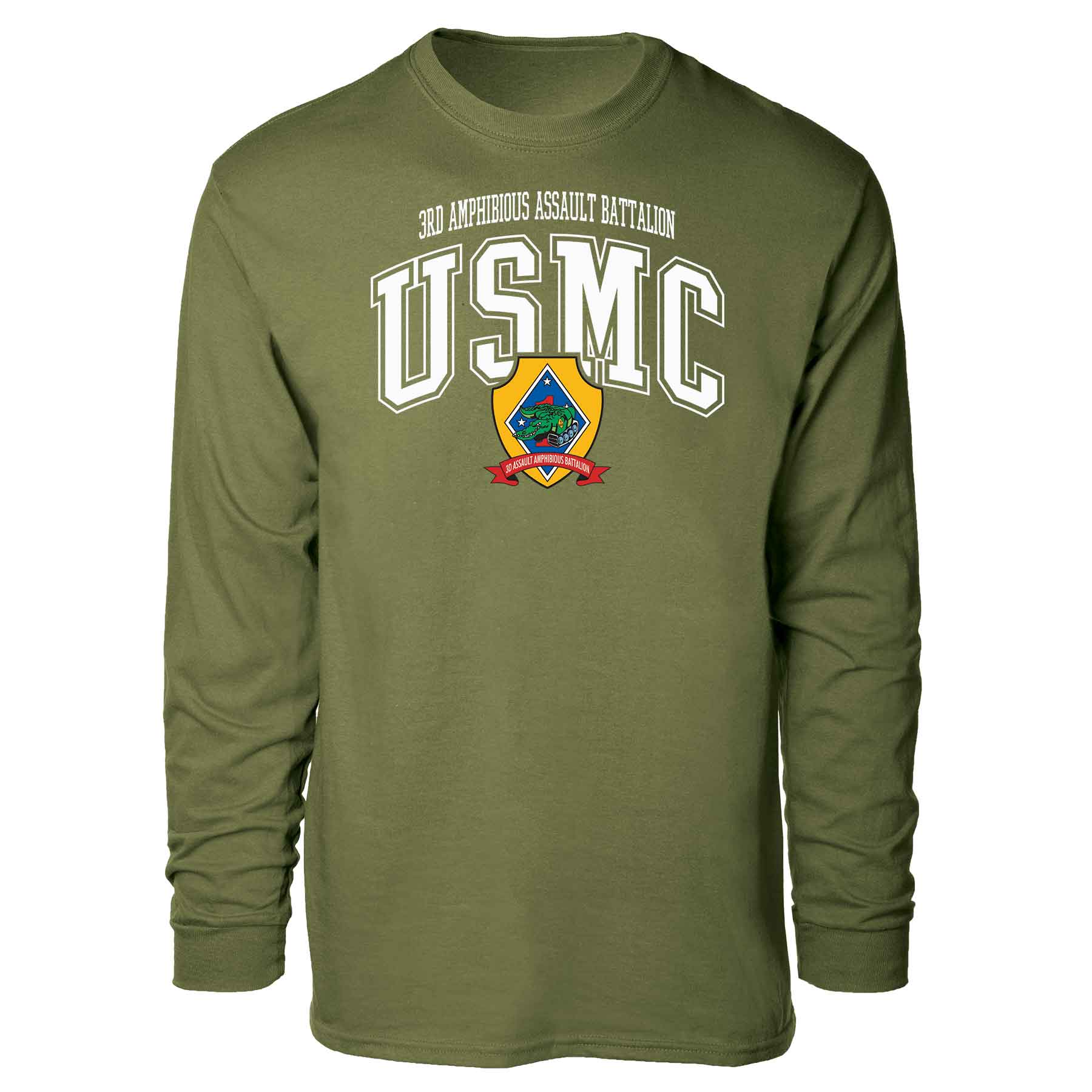 3rd Amphibious Assault Bn Arched Long Sleeve T-shirt - Image 4