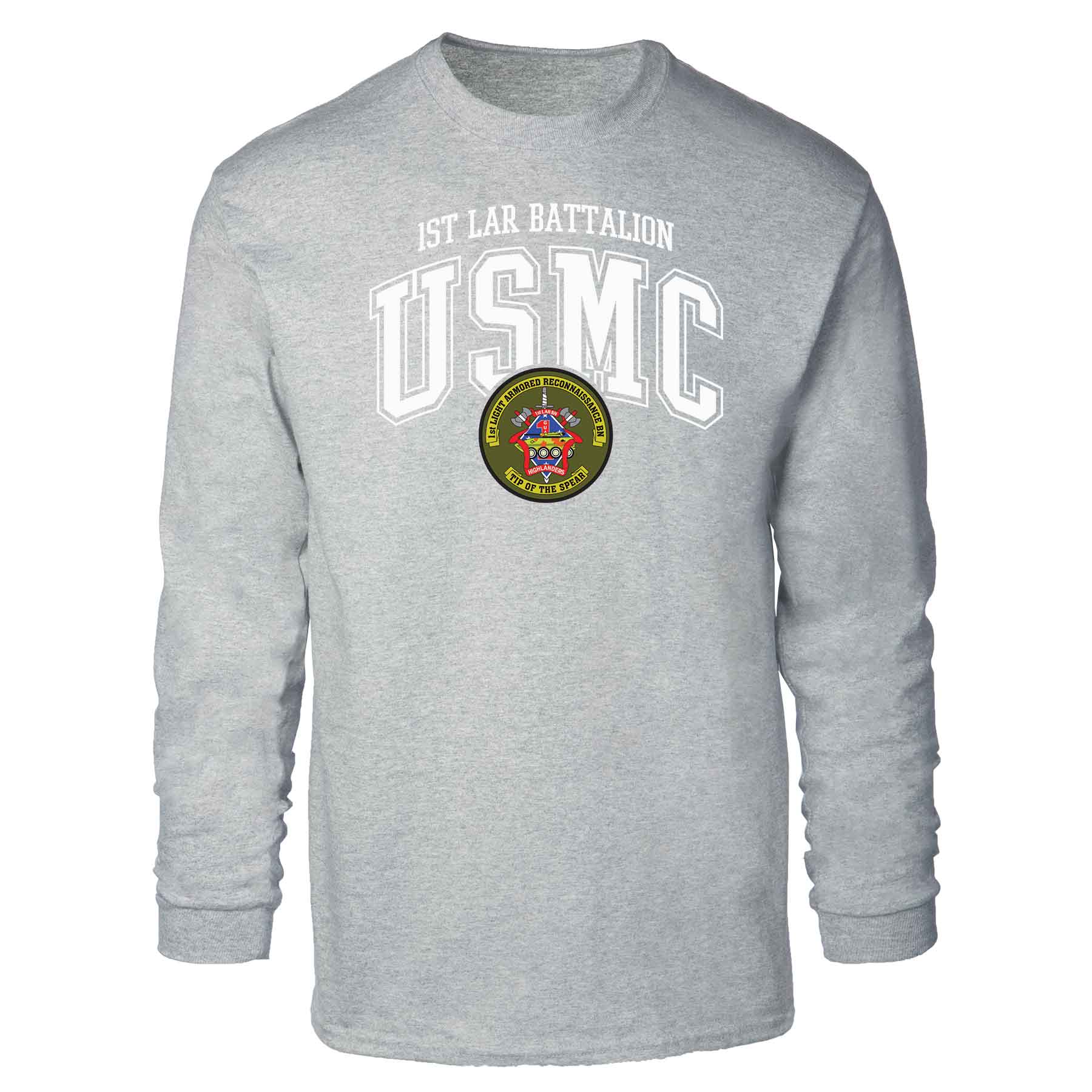 1st LAR Battalion Arched Long Sleeve T-shirt - Image 2