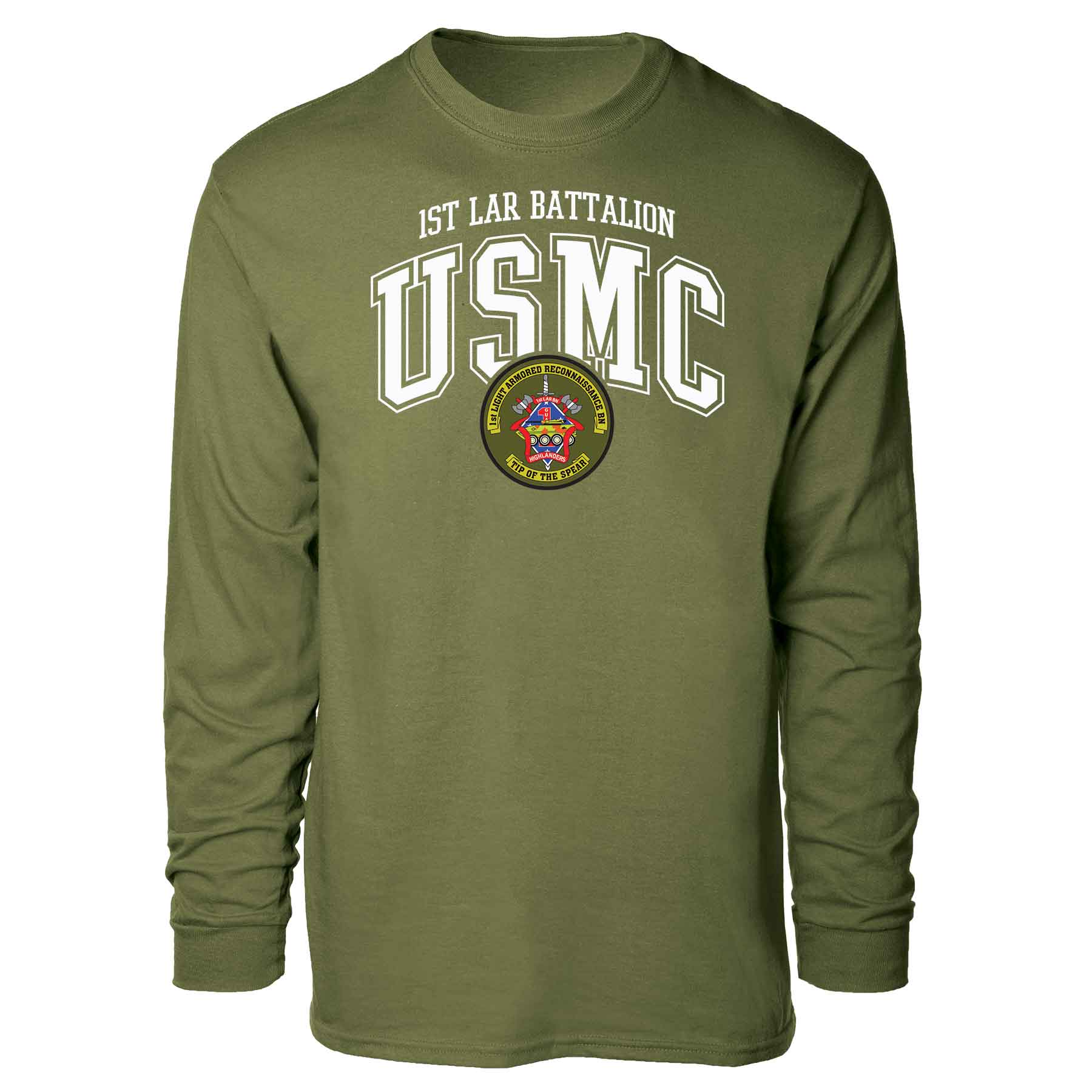 1st LAR Battalion Arched Long Sleeve T-shirt - Image 4