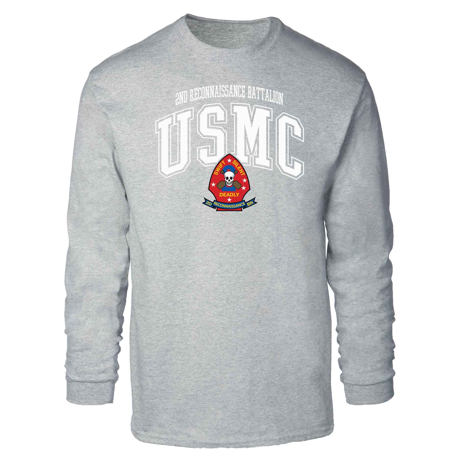 2nd Reconnaissance Battalion Arched Long Sleeve T-shirt - Image 2