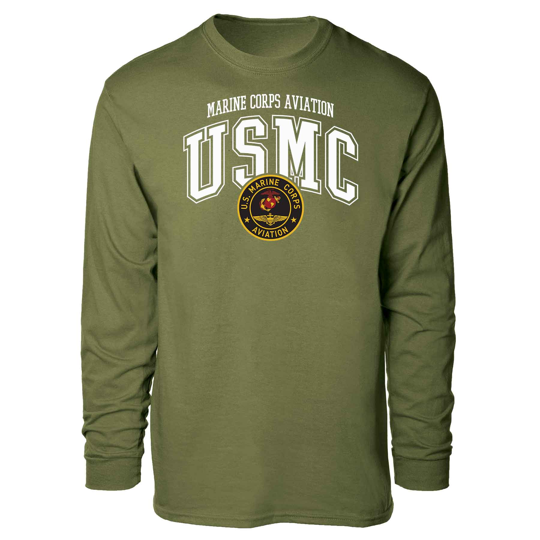 Marine Corps Aviation Arched Long Sleeve T-shirt - Image 4