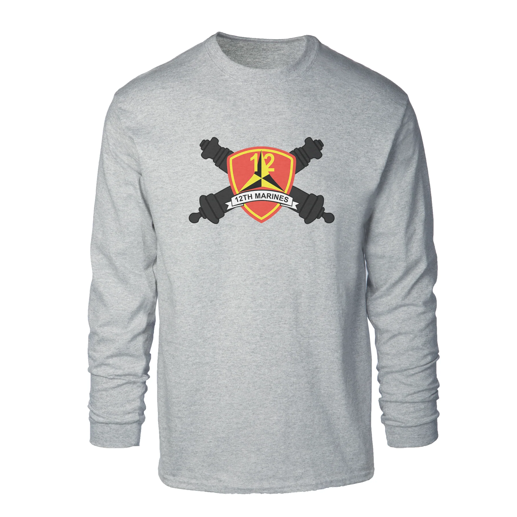 12th Marines Regimental Long Sleeve Shirt- Crossed Cannons