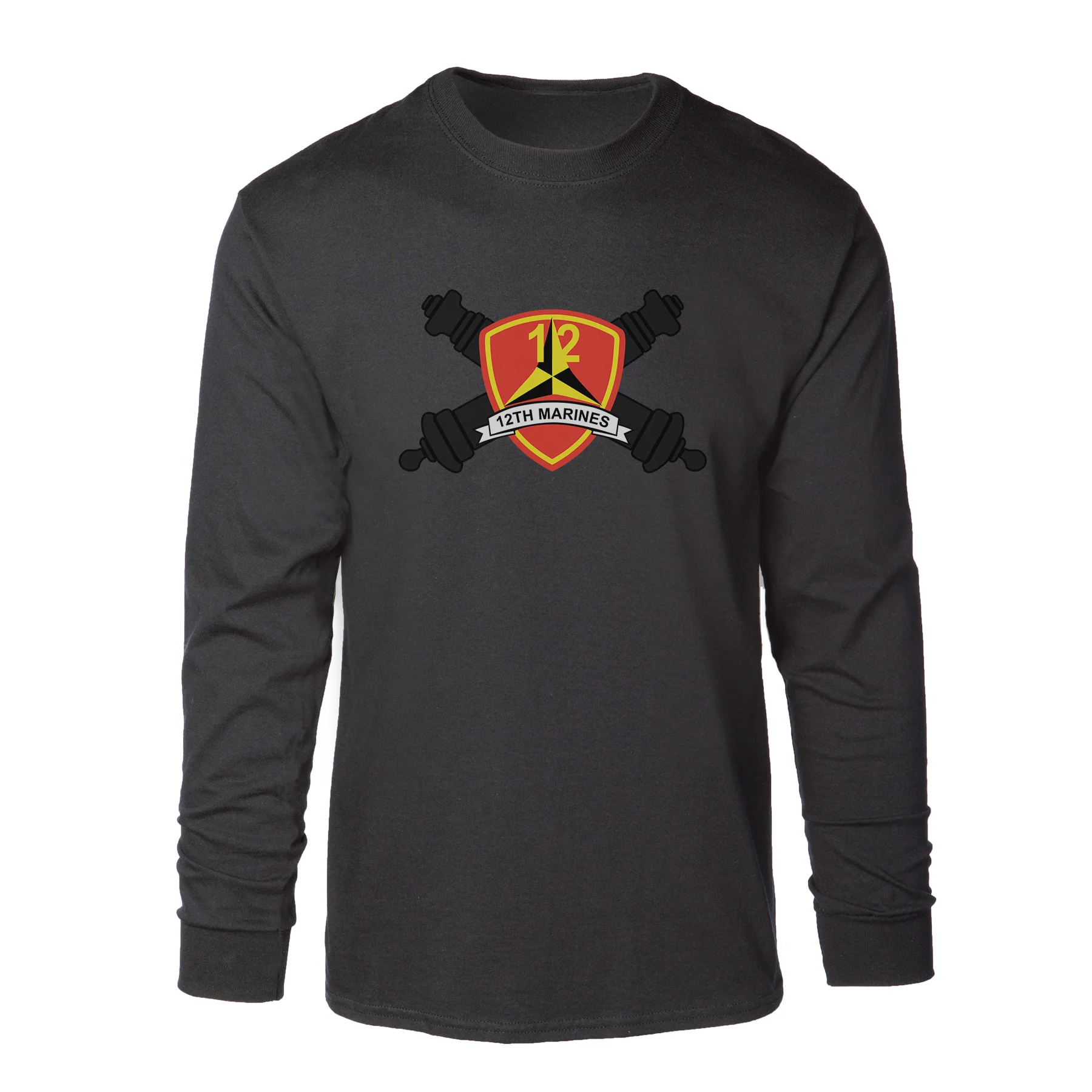 12th Marines Regimental Long Sleeve Shirt- Crossed Cannons - Image 3