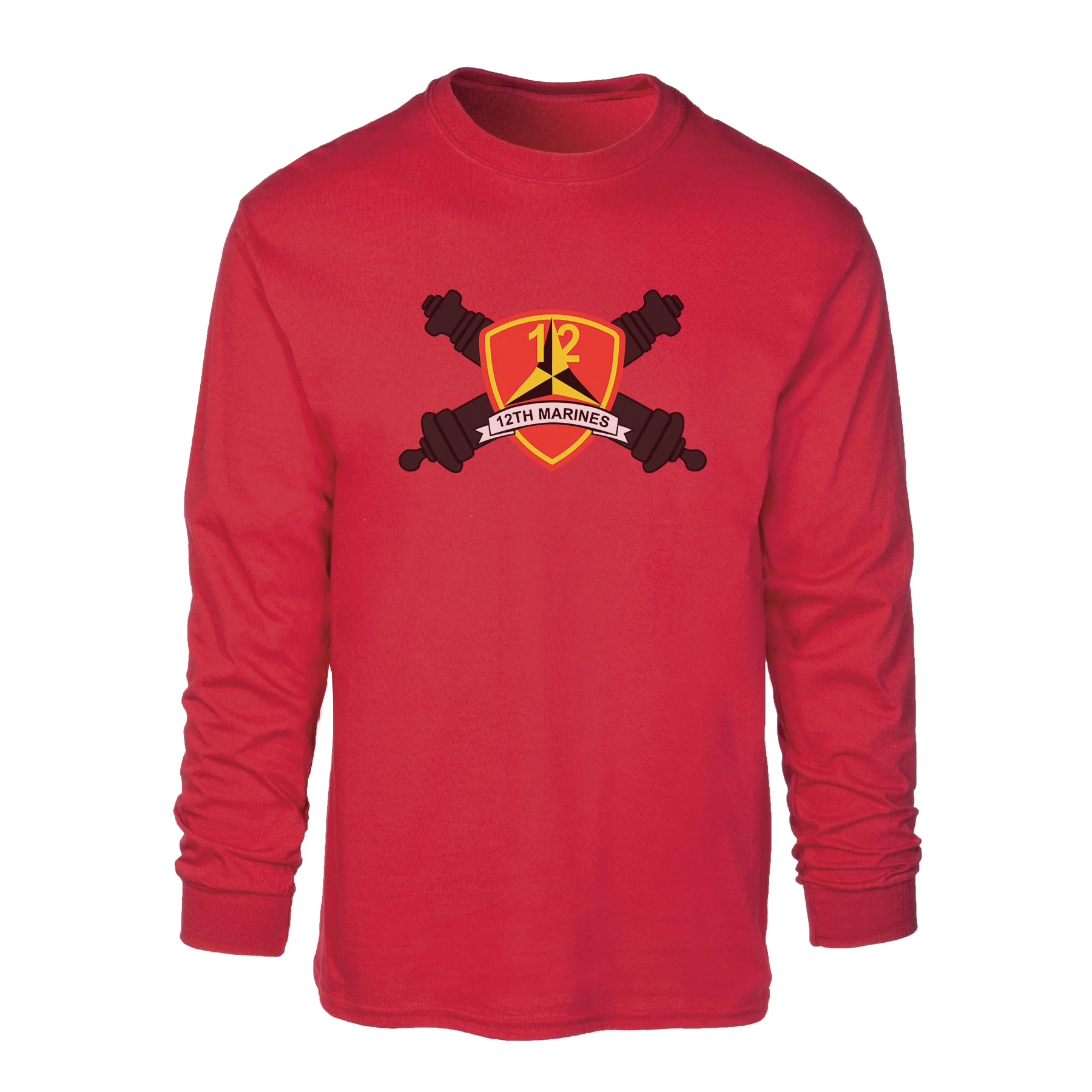 12th Marines Regimental Long Sleeve Shirt- Crossed Cannons - Image 4