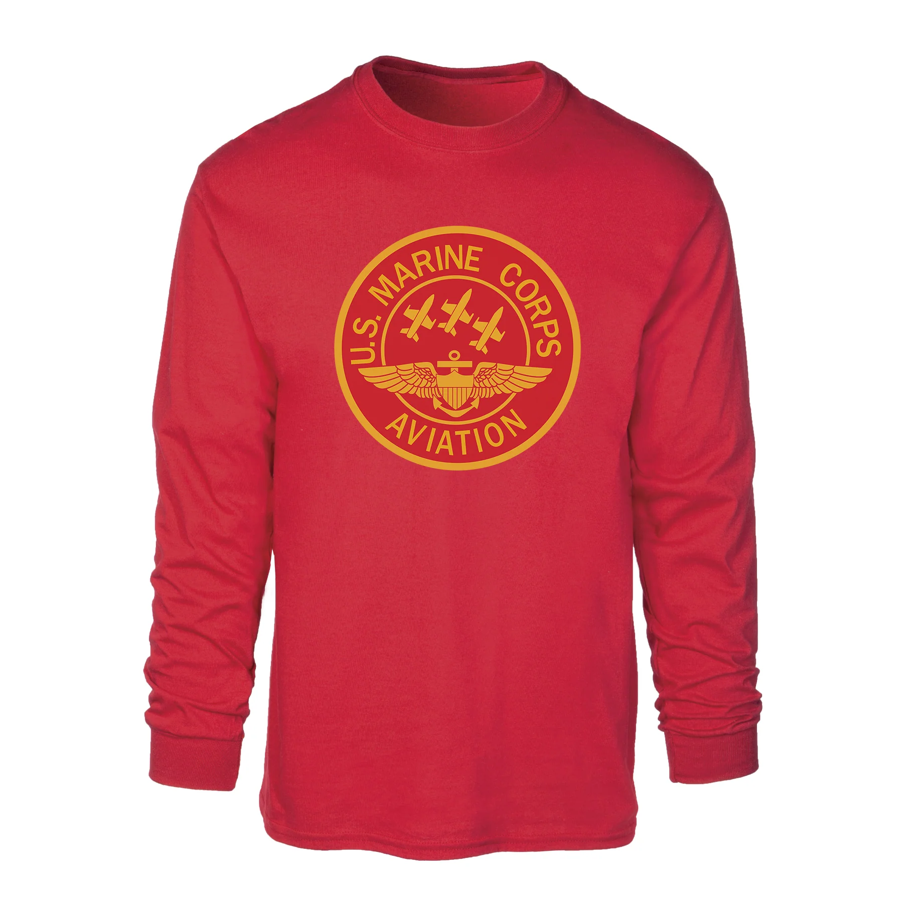 Red Marine Corps Aviation Long Sleeve Shirt - Image 4