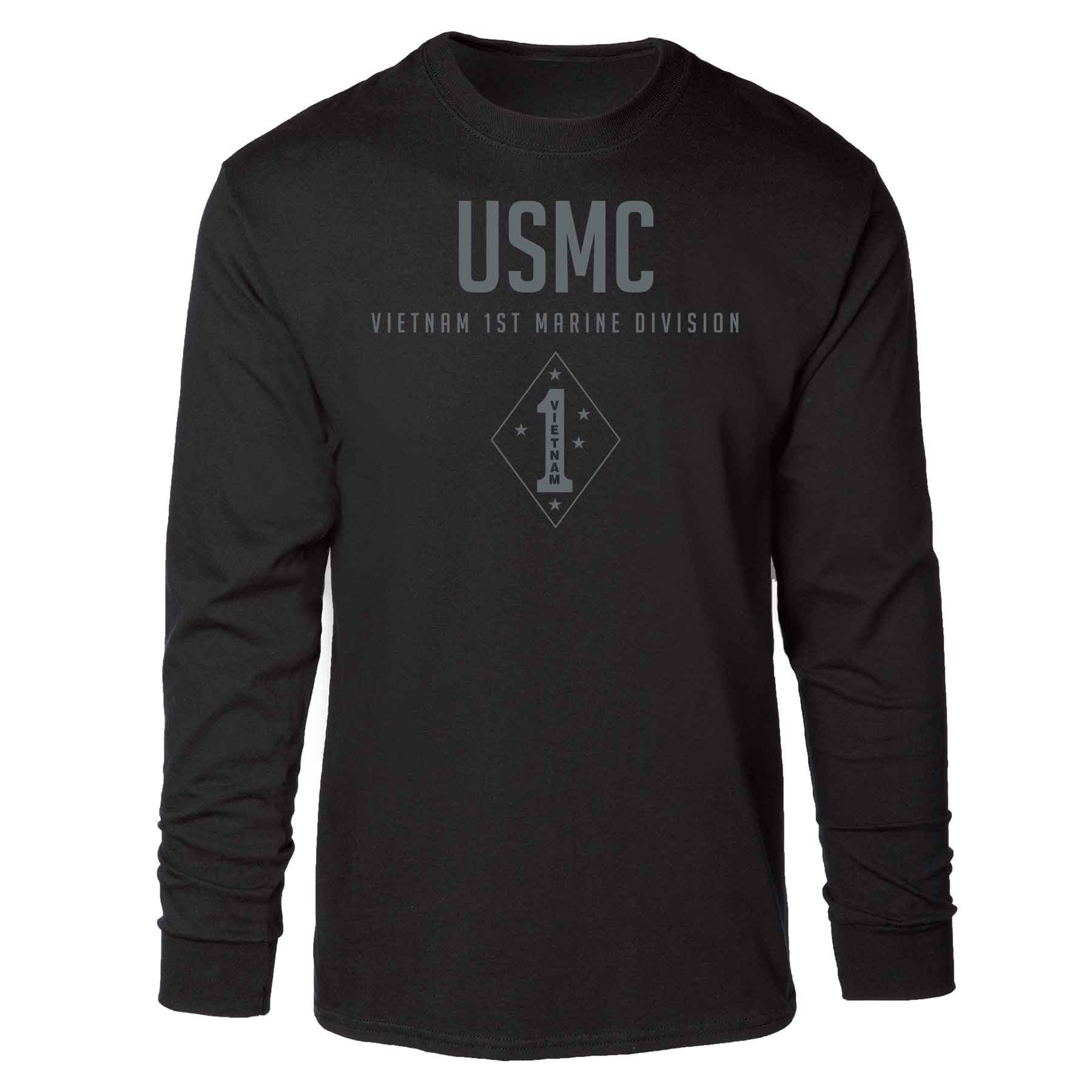 Vietnam 1st Marine Division Tonal Long Sleeve T-shirt