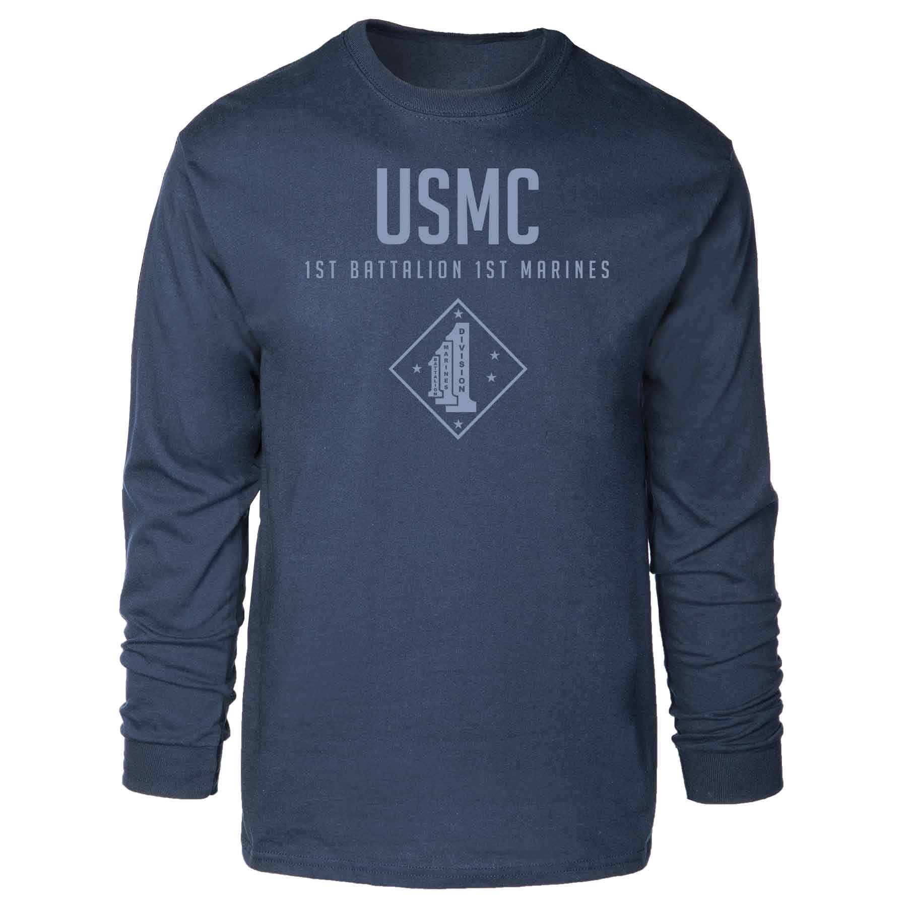 1st Battalion 1st Marines Tonal Long Sleeve T-shirt - Image 3