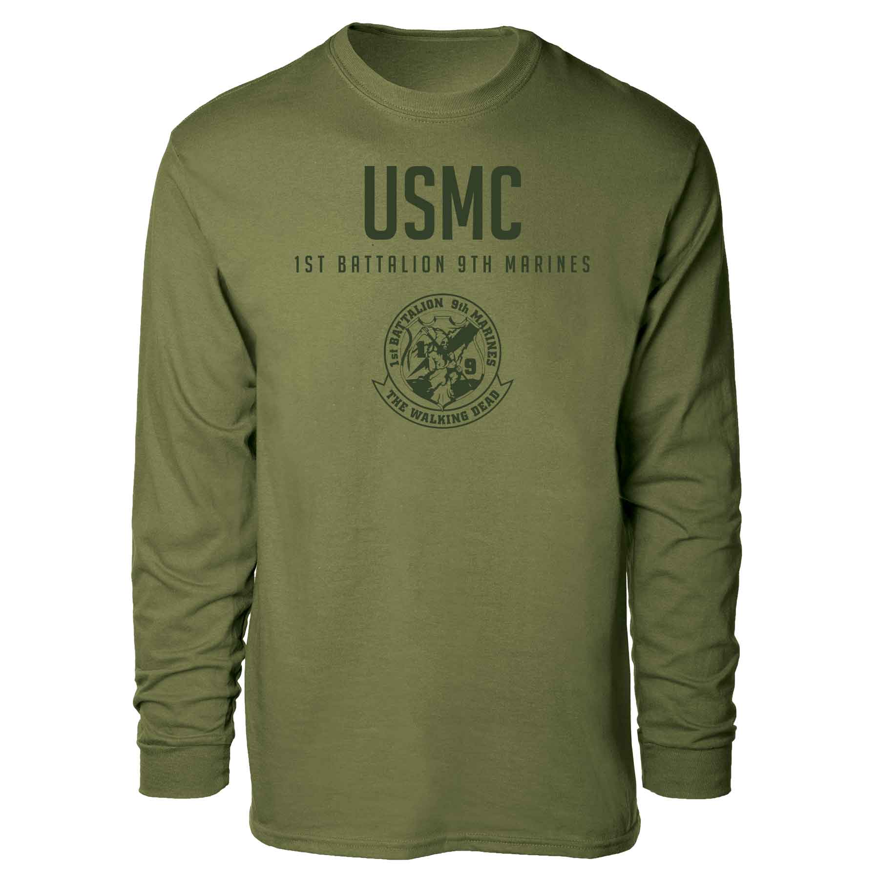1st Battalion 9th Marines Tonal Long Sleeve T-shirt - Image 4