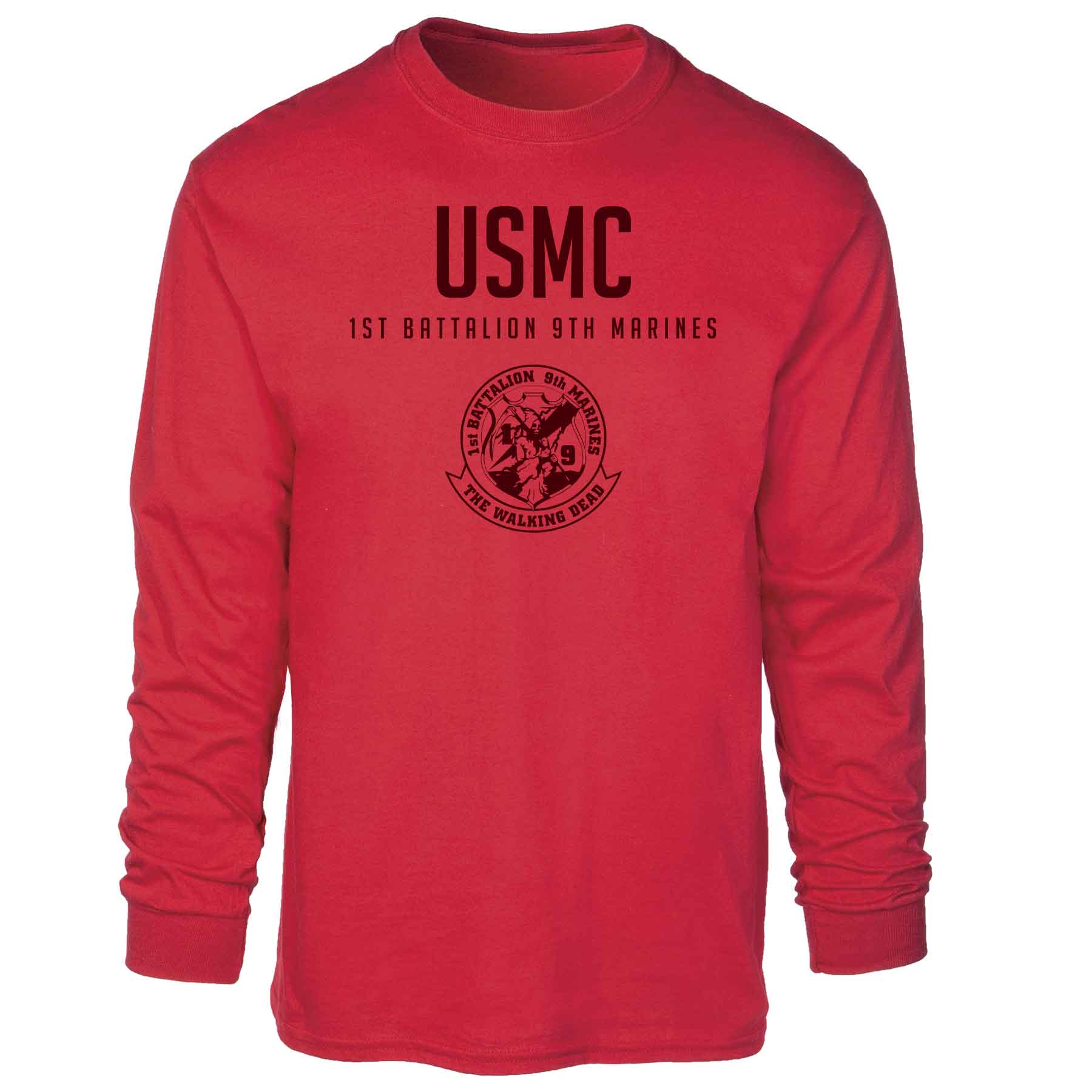 1st Battalion 9th Marines Tonal Long Sleeve T-shirt - Image 5