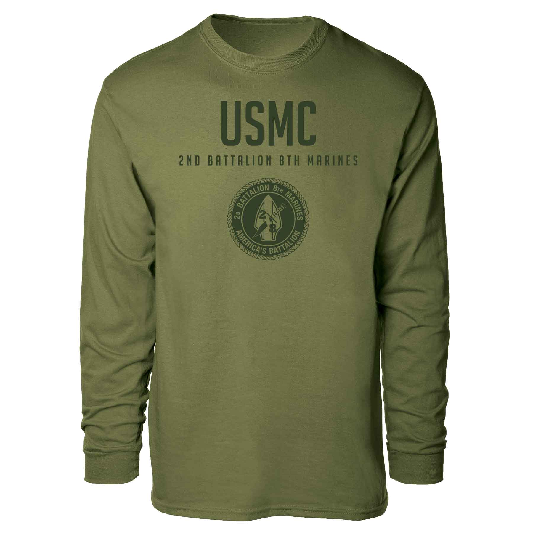 2nd Battalion 8th Marines Tonal Long Sleeve T-shirt - Image 4