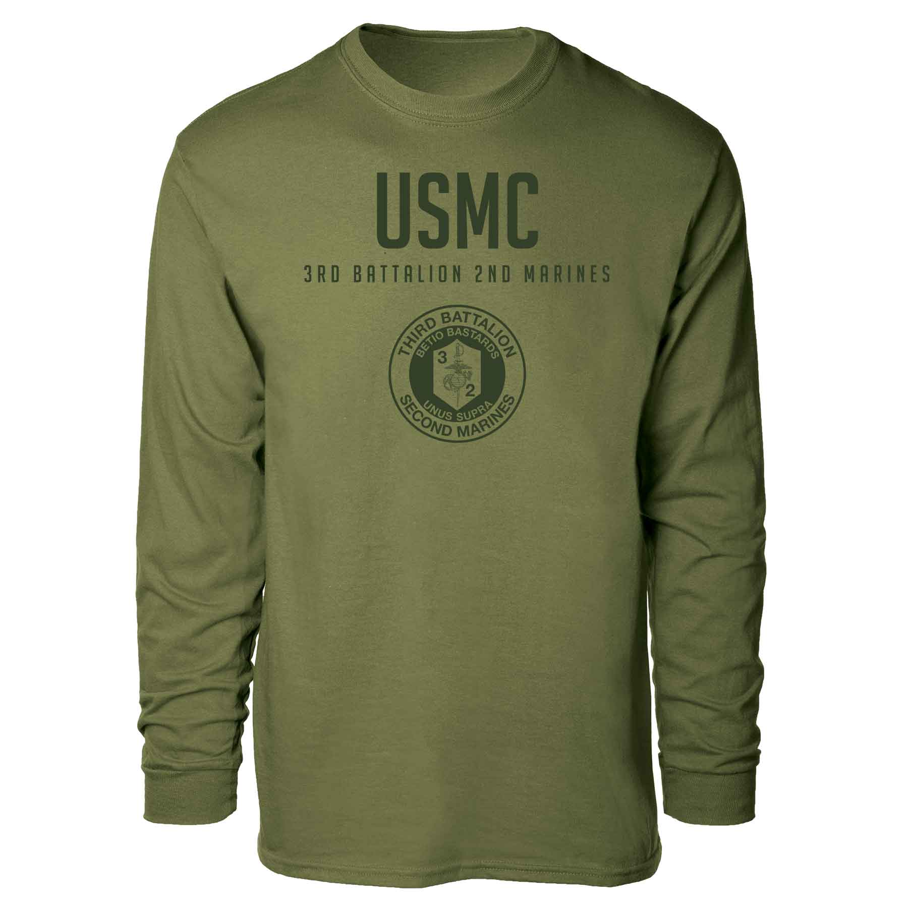 3rd Battalion 2nd Marines Tonal Long Sleeve T-shirt - Image 4