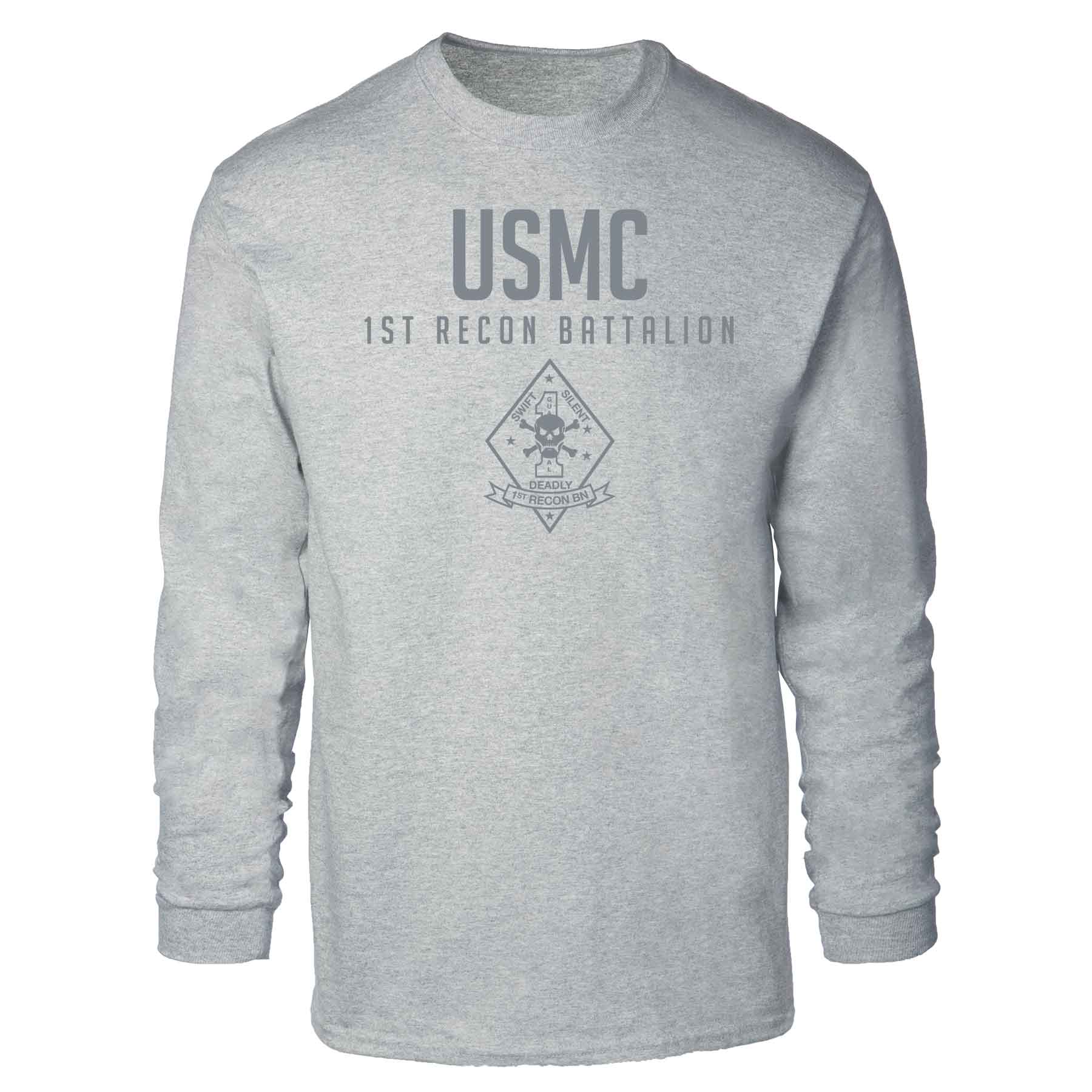 1st Recon Battalion Tonal Long Sleeve T-shirt - Image 2