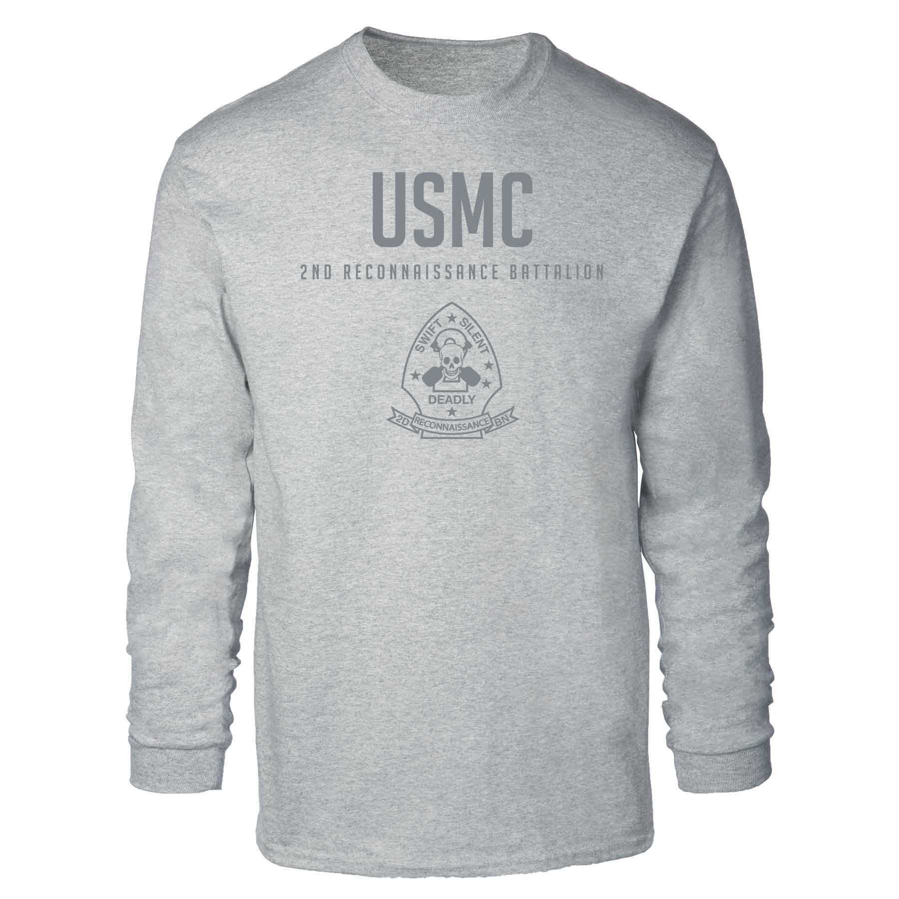 2nd Reconnaissance Battalion Tonal Long Sleeve T-shirt - Image 2