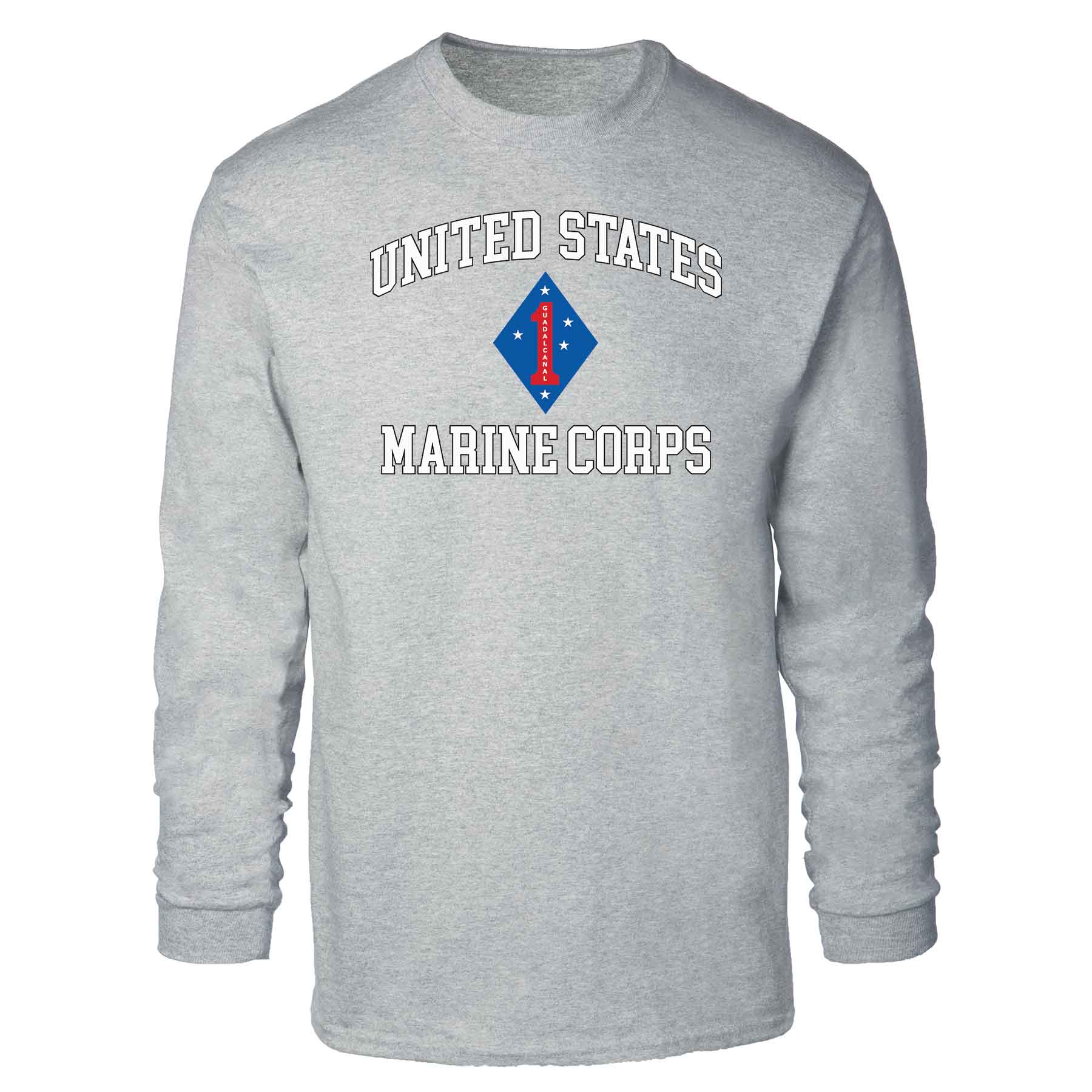 Guadalcanal 1st Marine Division USMC Long Sleeve T-shirt - Image 2