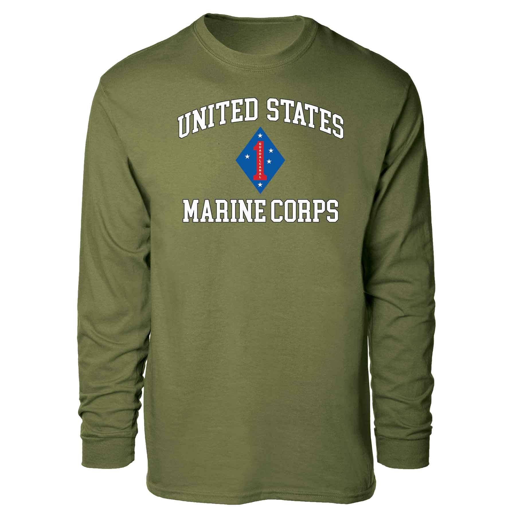 Guadalcanal 1st Marine Division USMC Long Sleeve T-shirt - Image 4