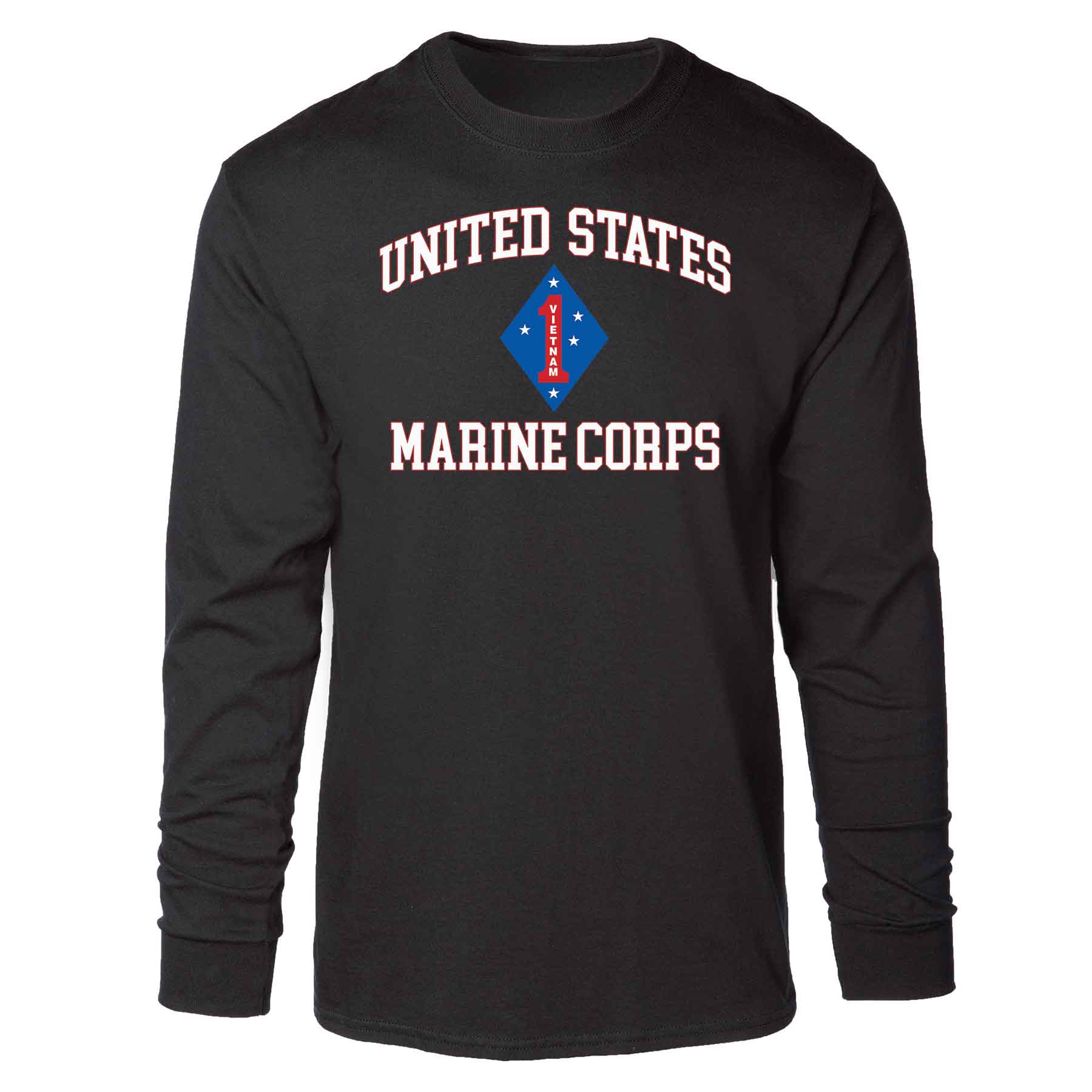Vietnam 1st Marine Division USMC Long Sleeve T-shirt