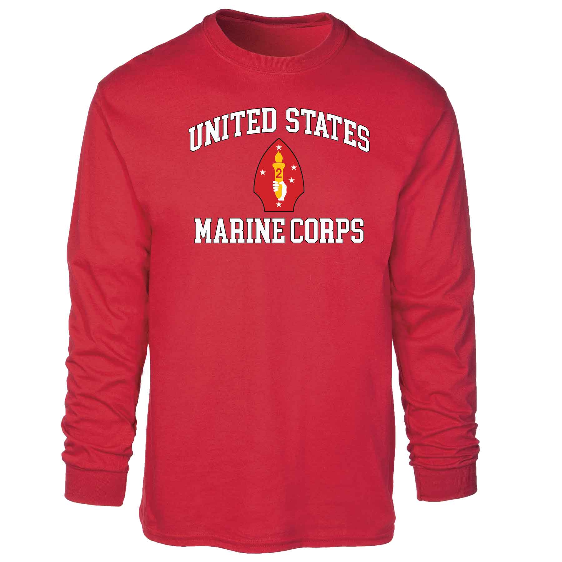 2nd Marine Division USMC Long Sleeve T-shirt - Image 5