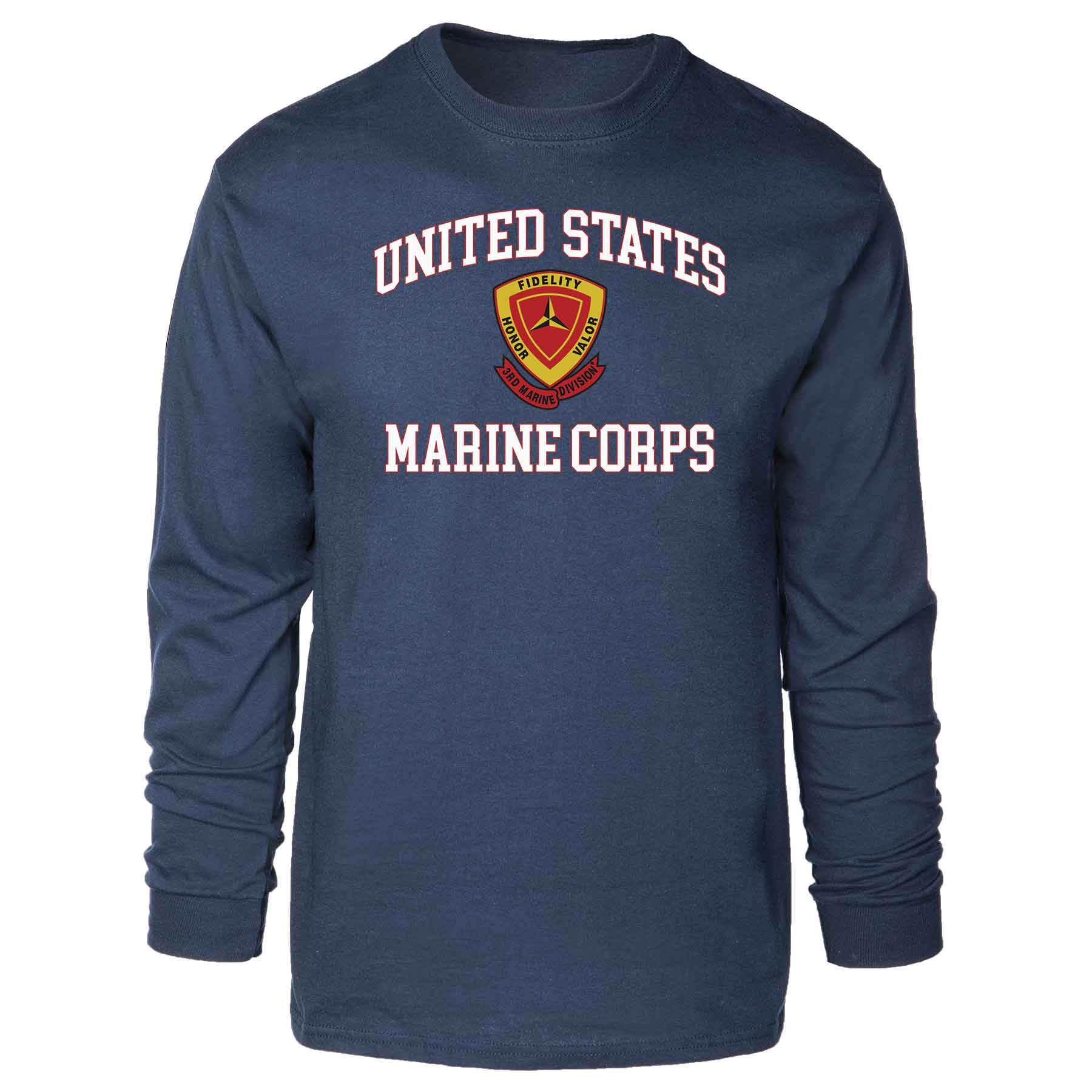 3rd Marine Division USMC Long Sleeve T-shirt - Image 3