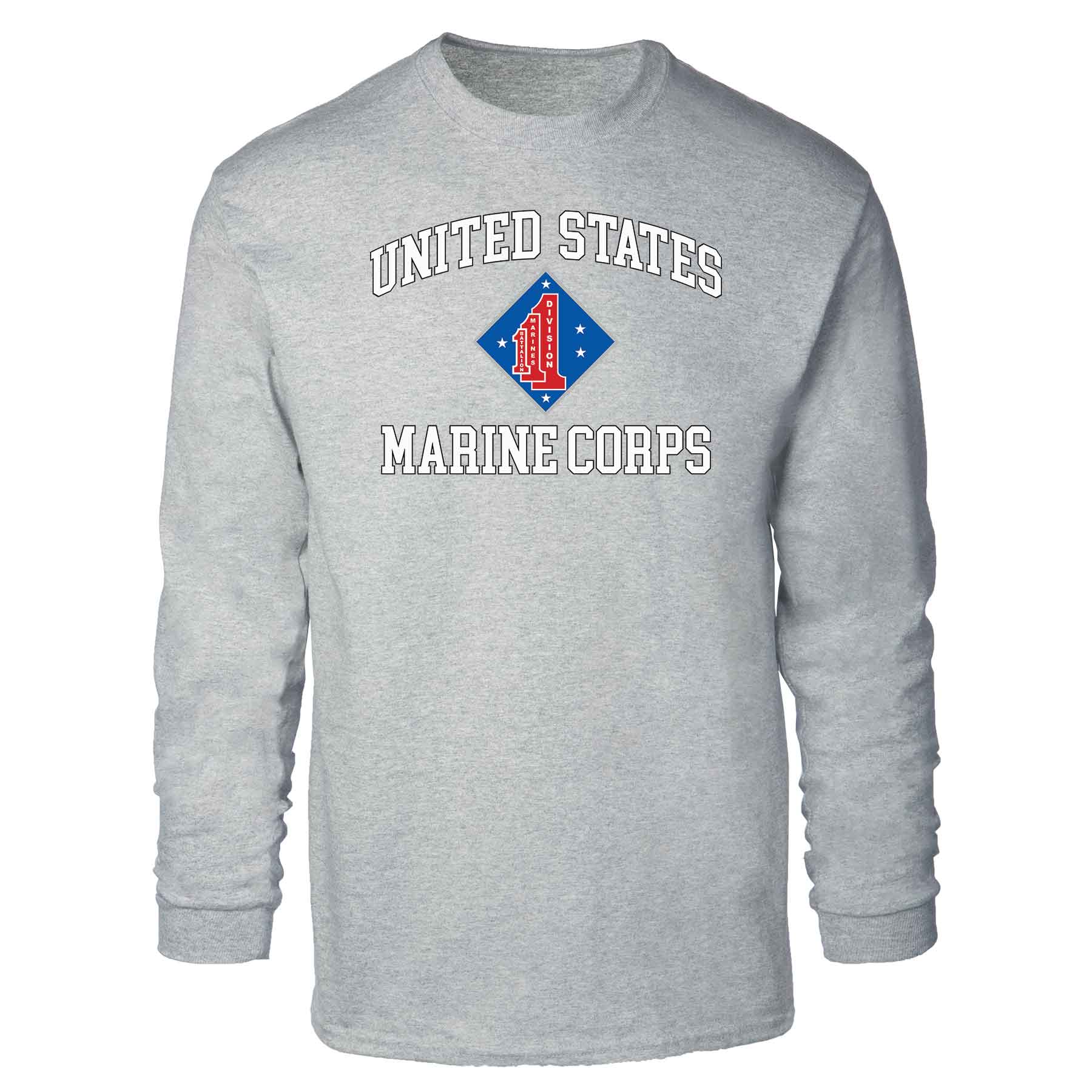 1st Battalion 1st Marines USMC Long Sleeve T-shirt - Image 2